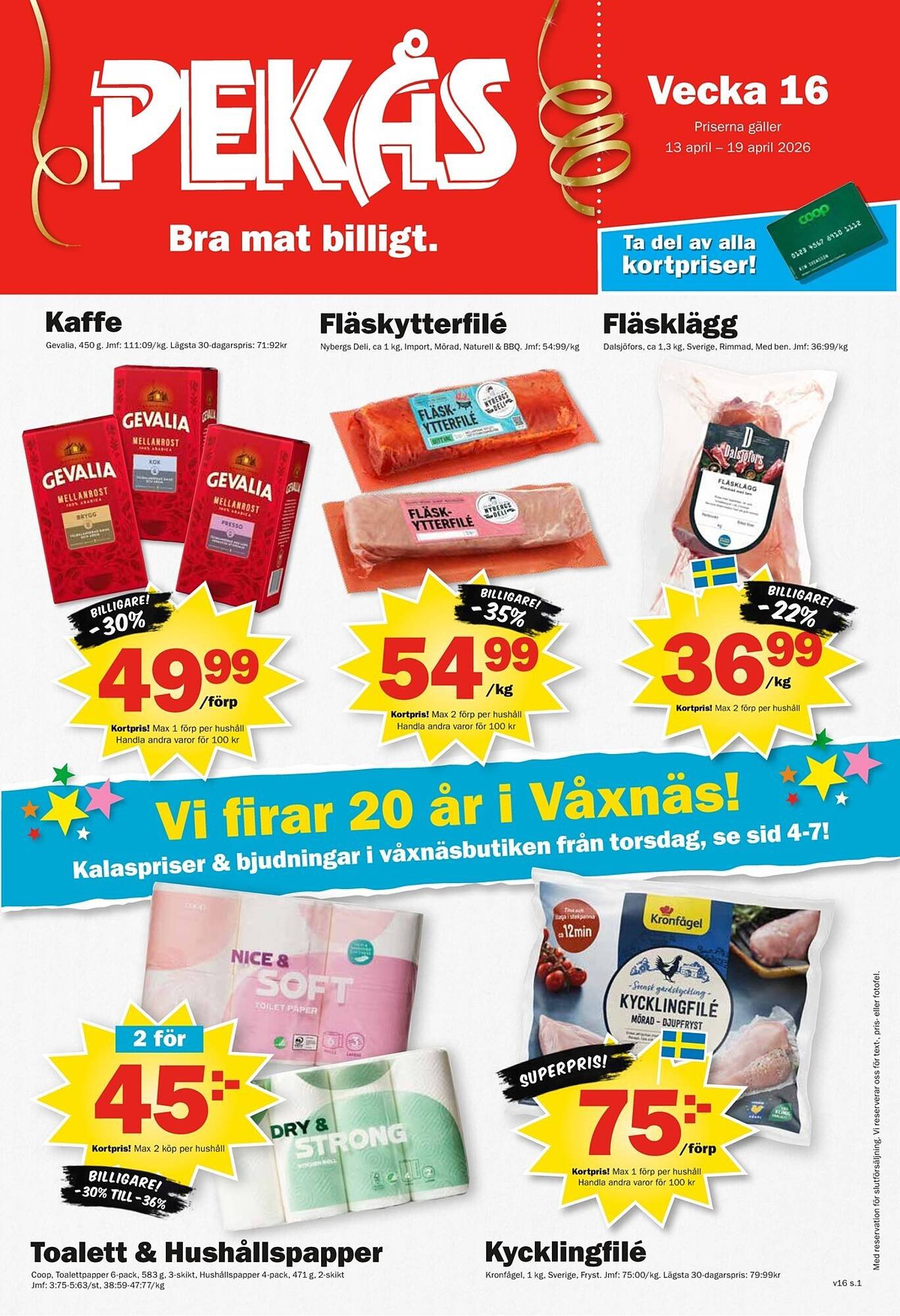 Pekås reklamblad