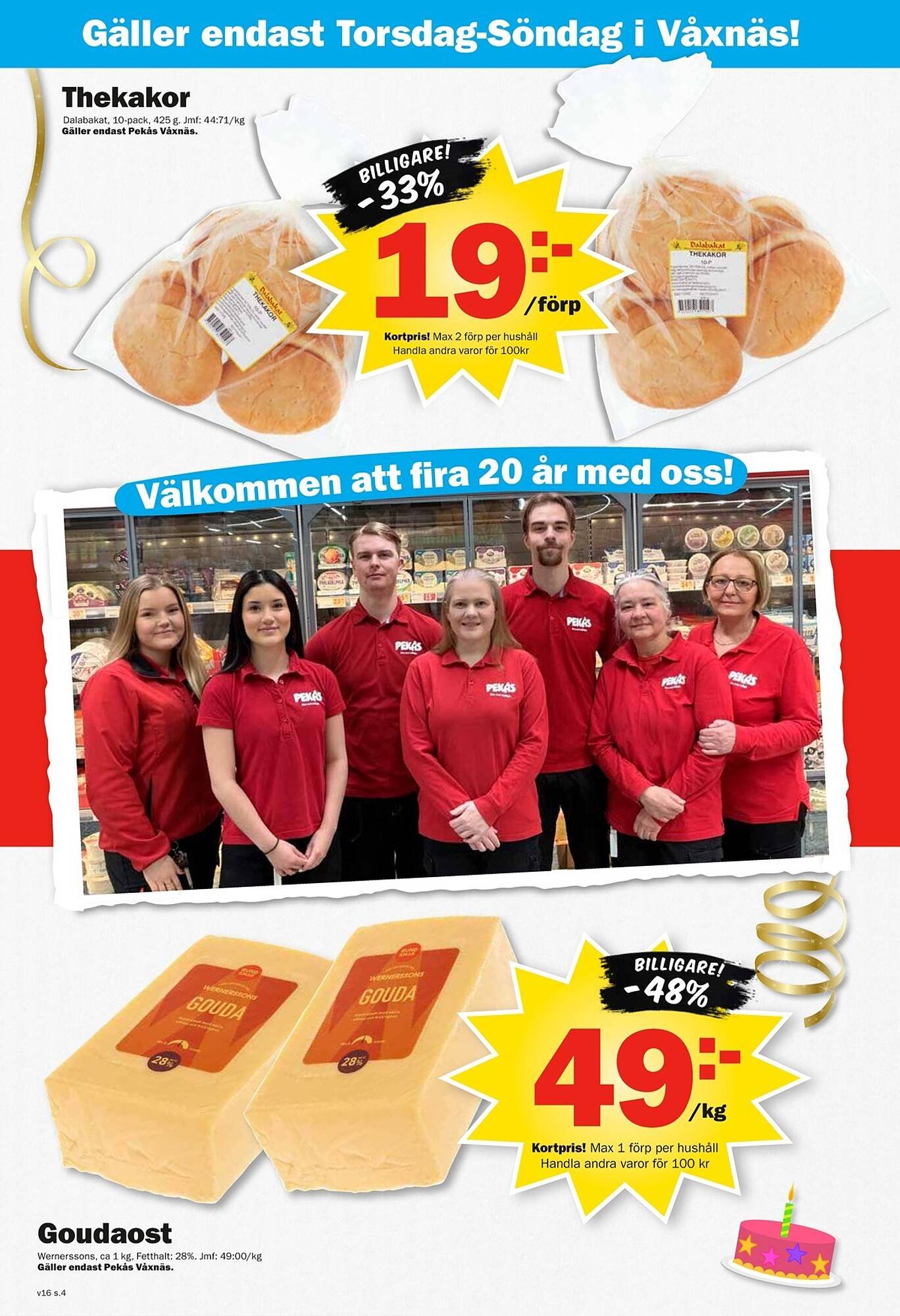 Pekås reklamblad