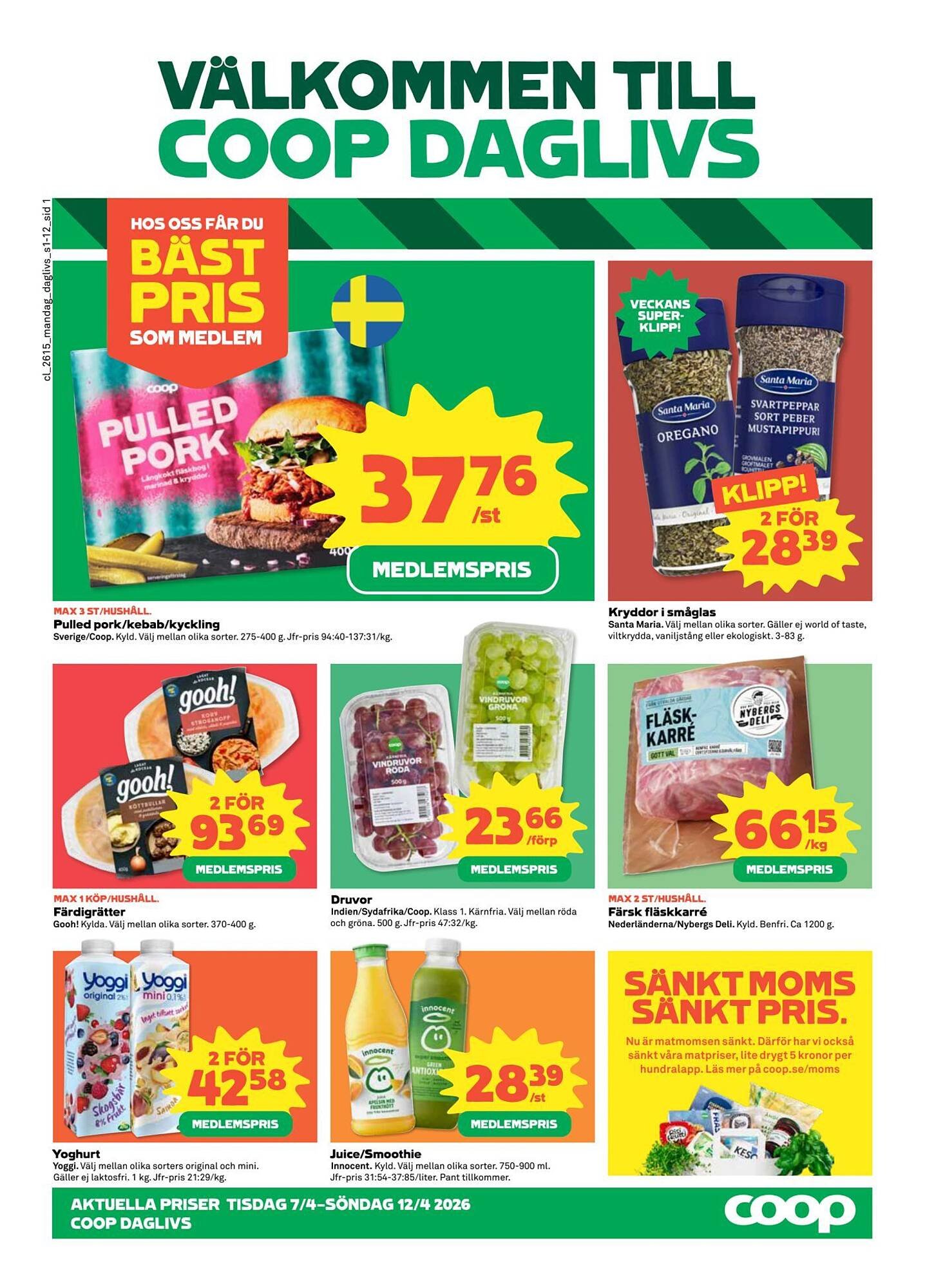 Coop Daglivs reklamblad