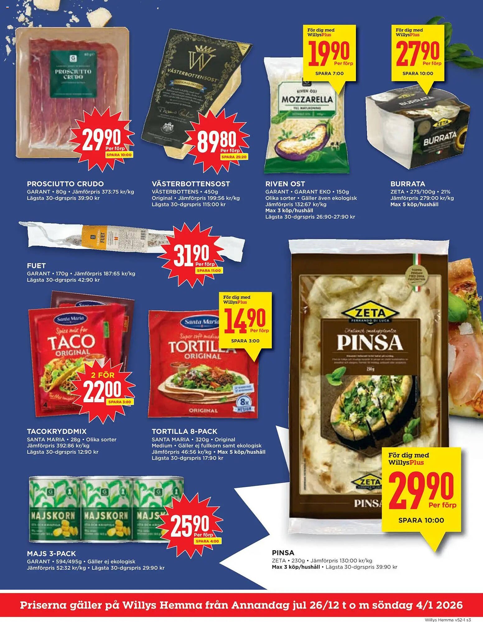 Willys reklamblad (2025-12-26 - 2026-01-04)