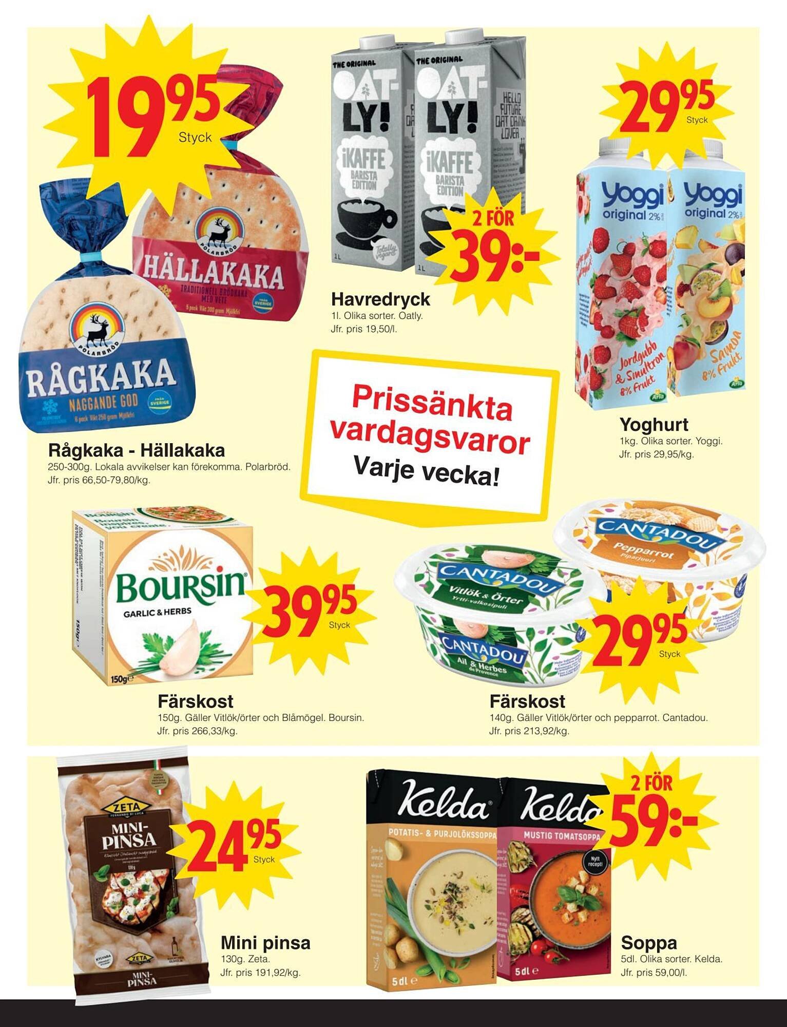 Matöppet reklamblad