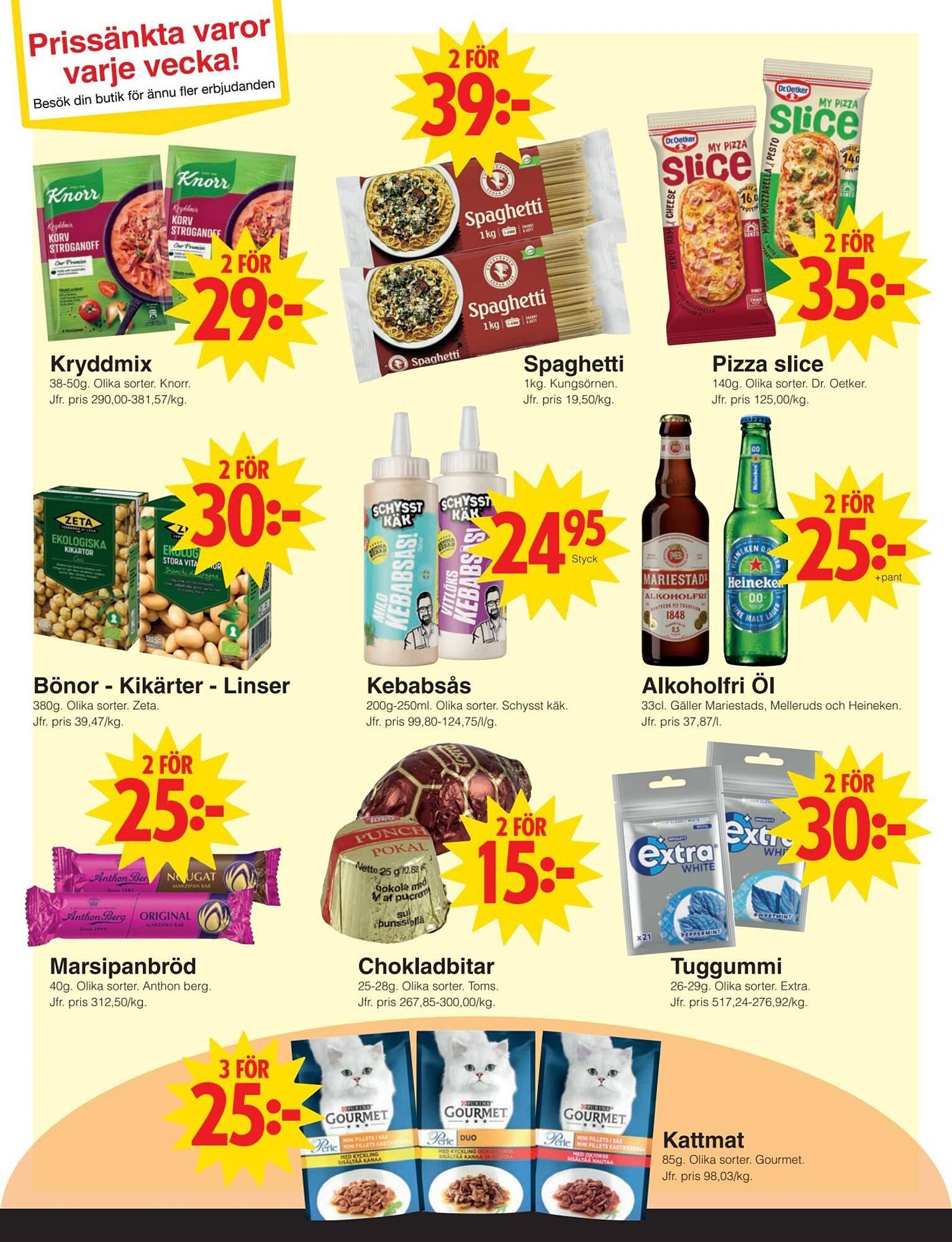 Matöppet reklamblad