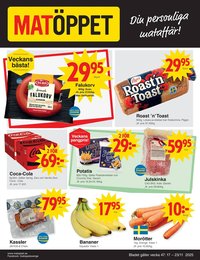 Matöppet reklamblad