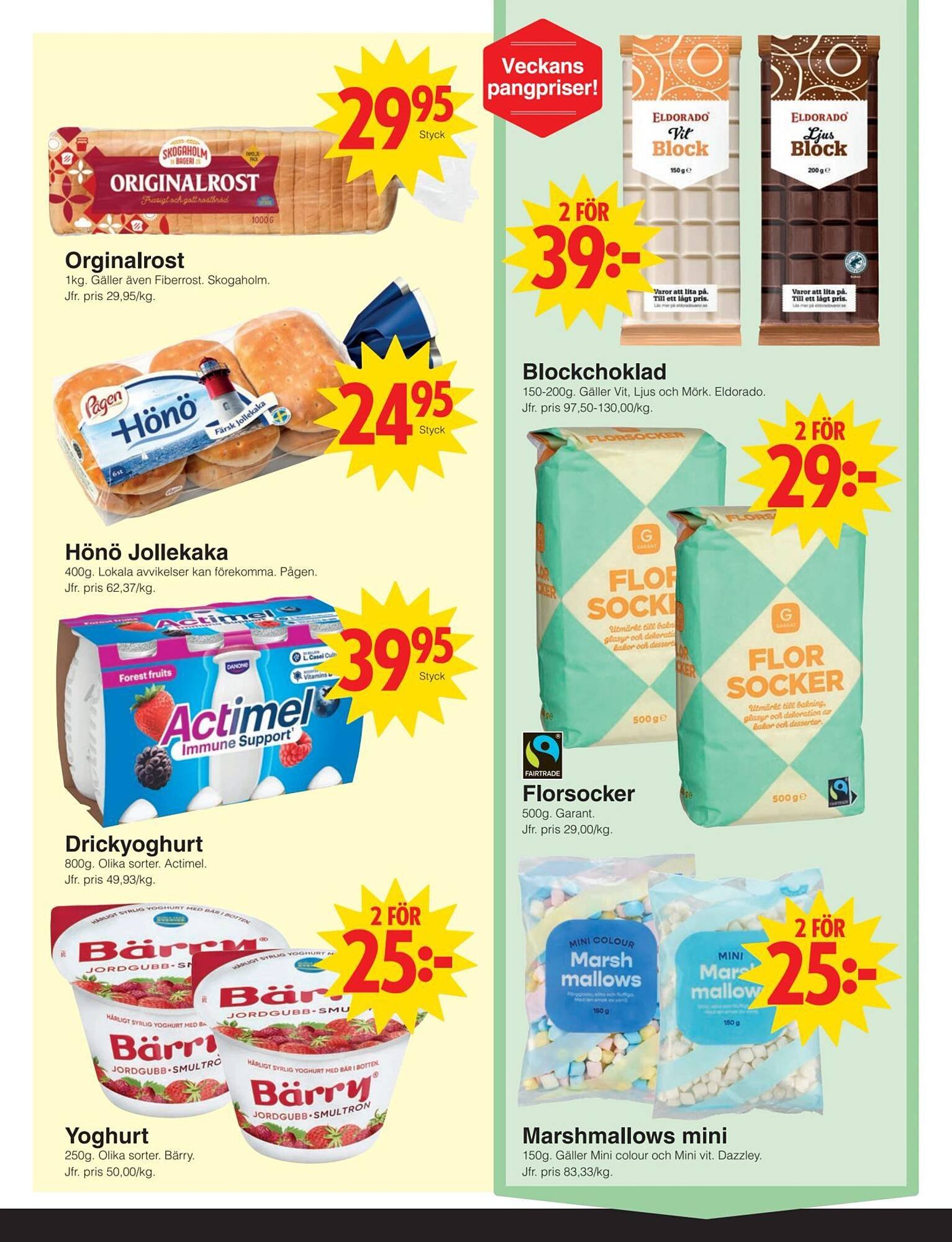 Matöppet reklamblad