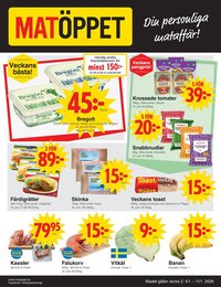 Matöppet reklamblad