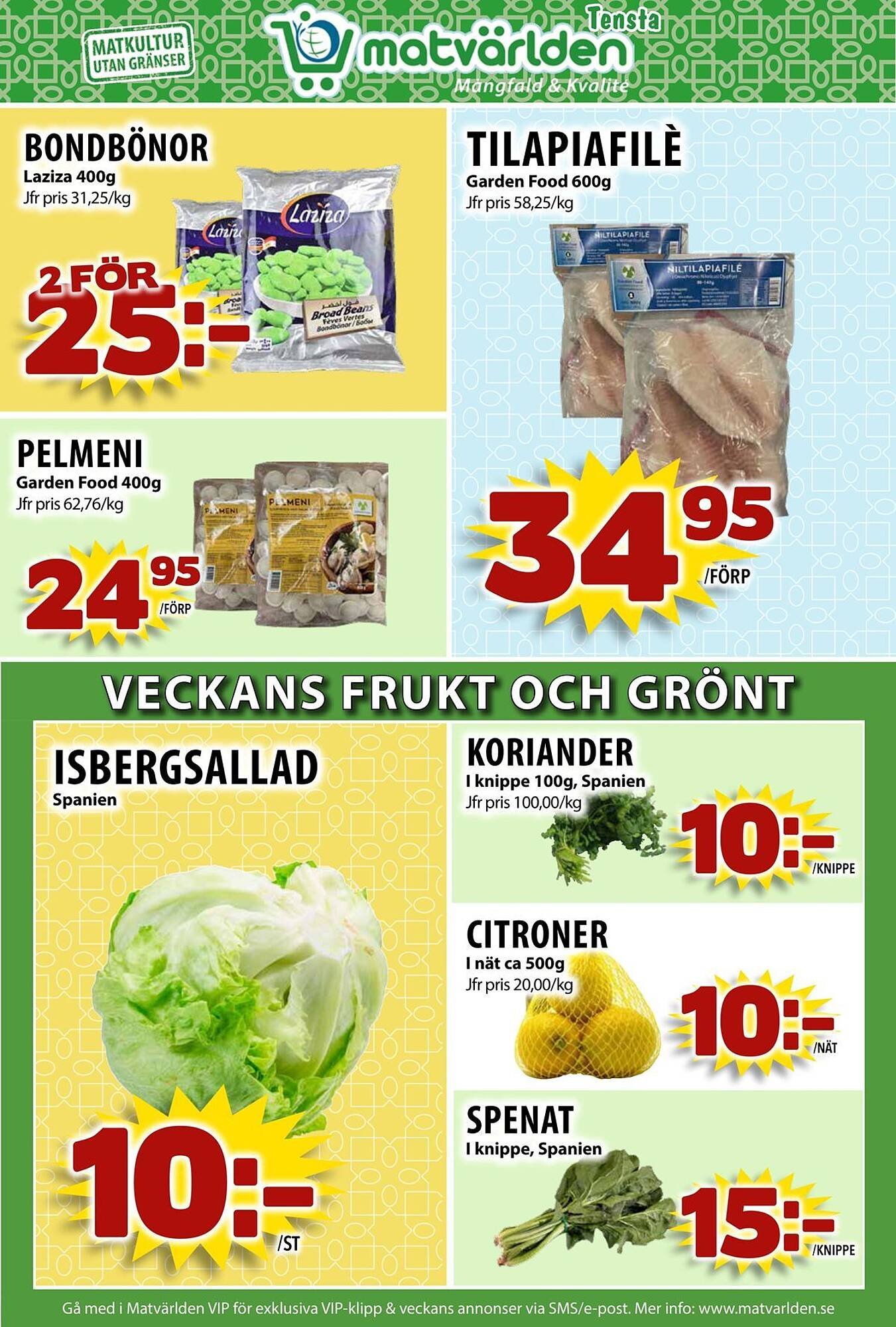Matvärlden Tensta reklamblad