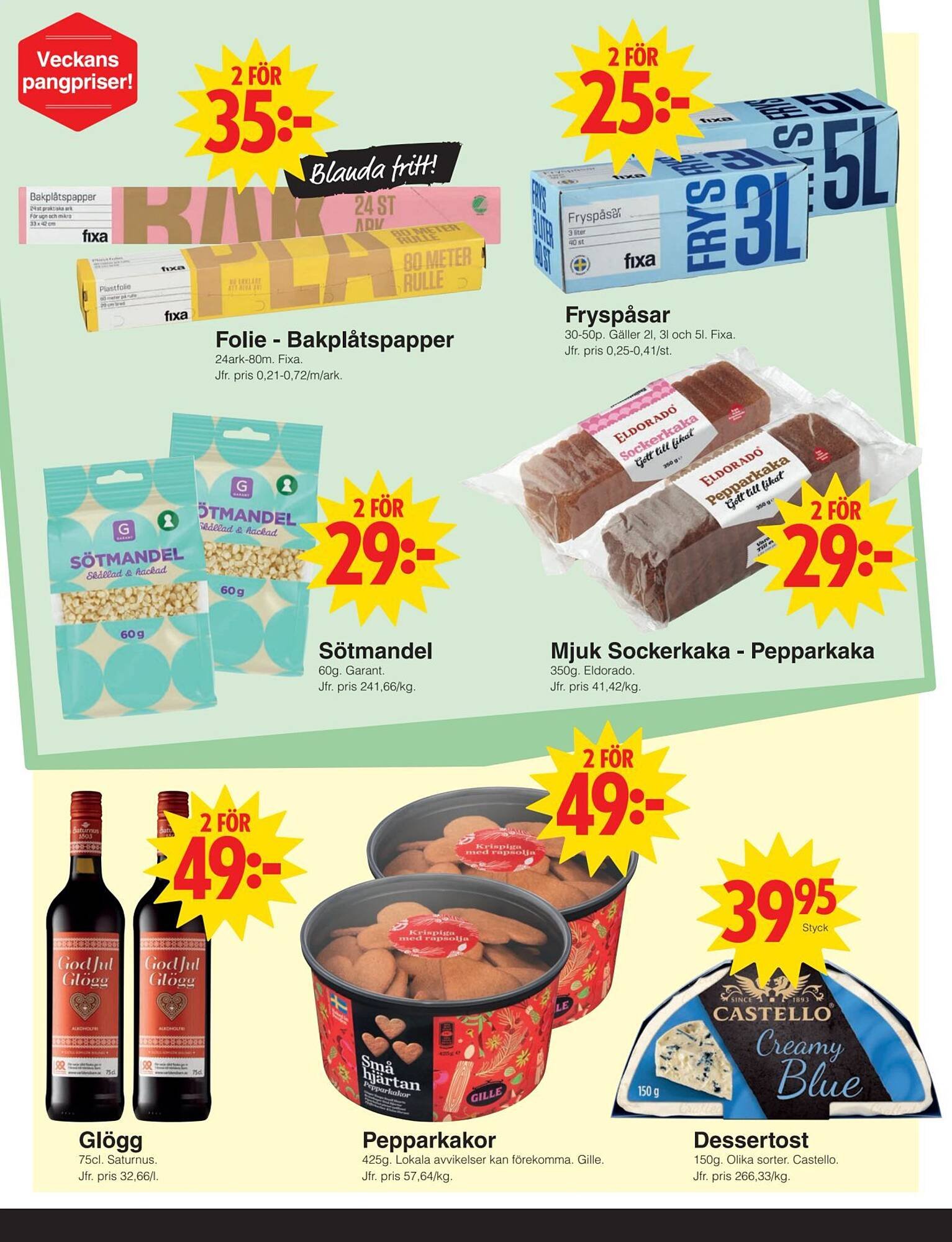 Matöppet reklamblad