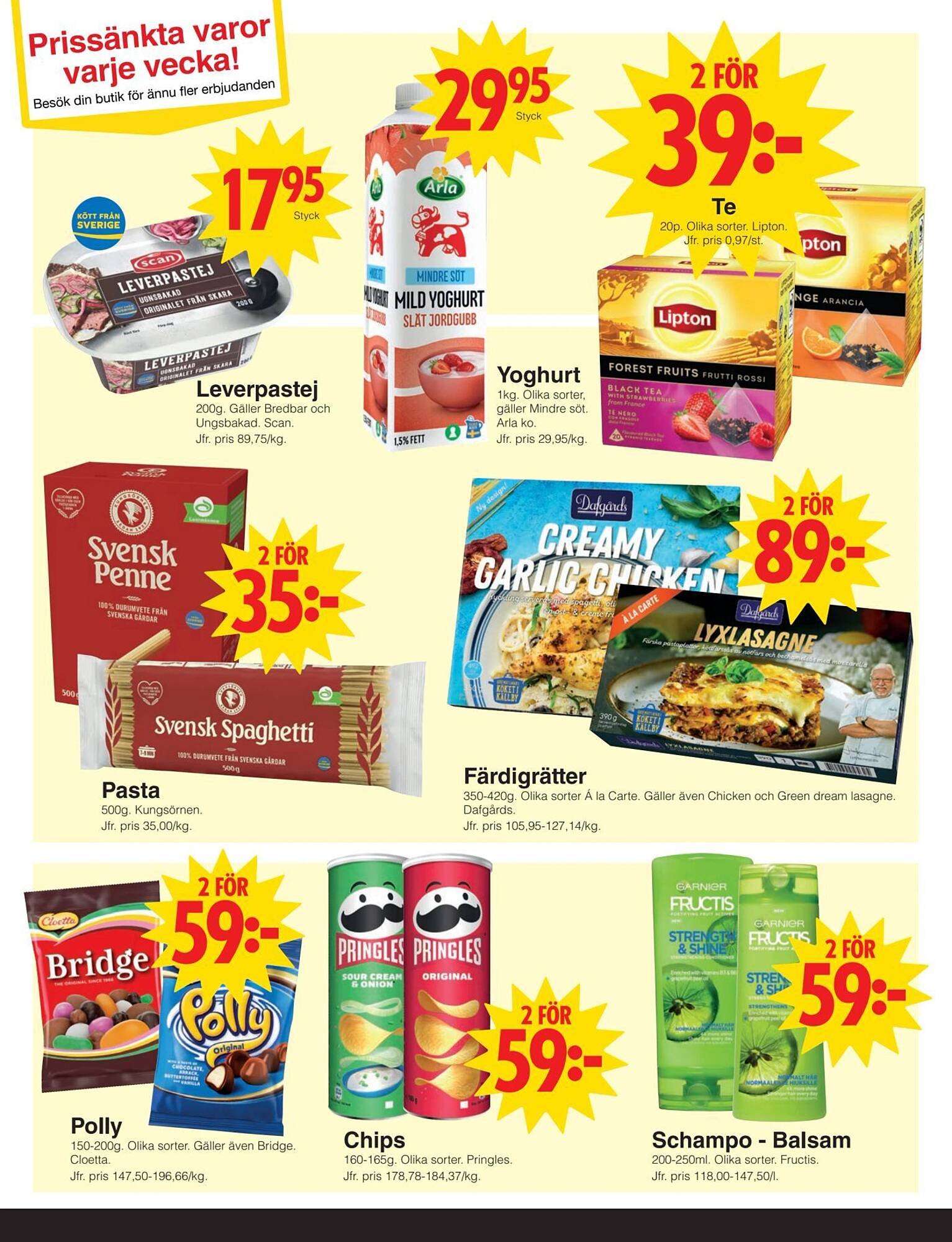 Matöppet reklamblad