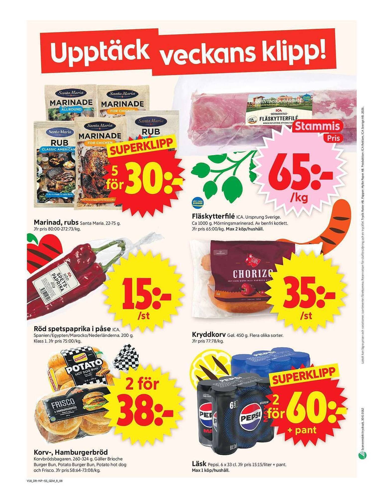 ICA Supermarket reklamblad