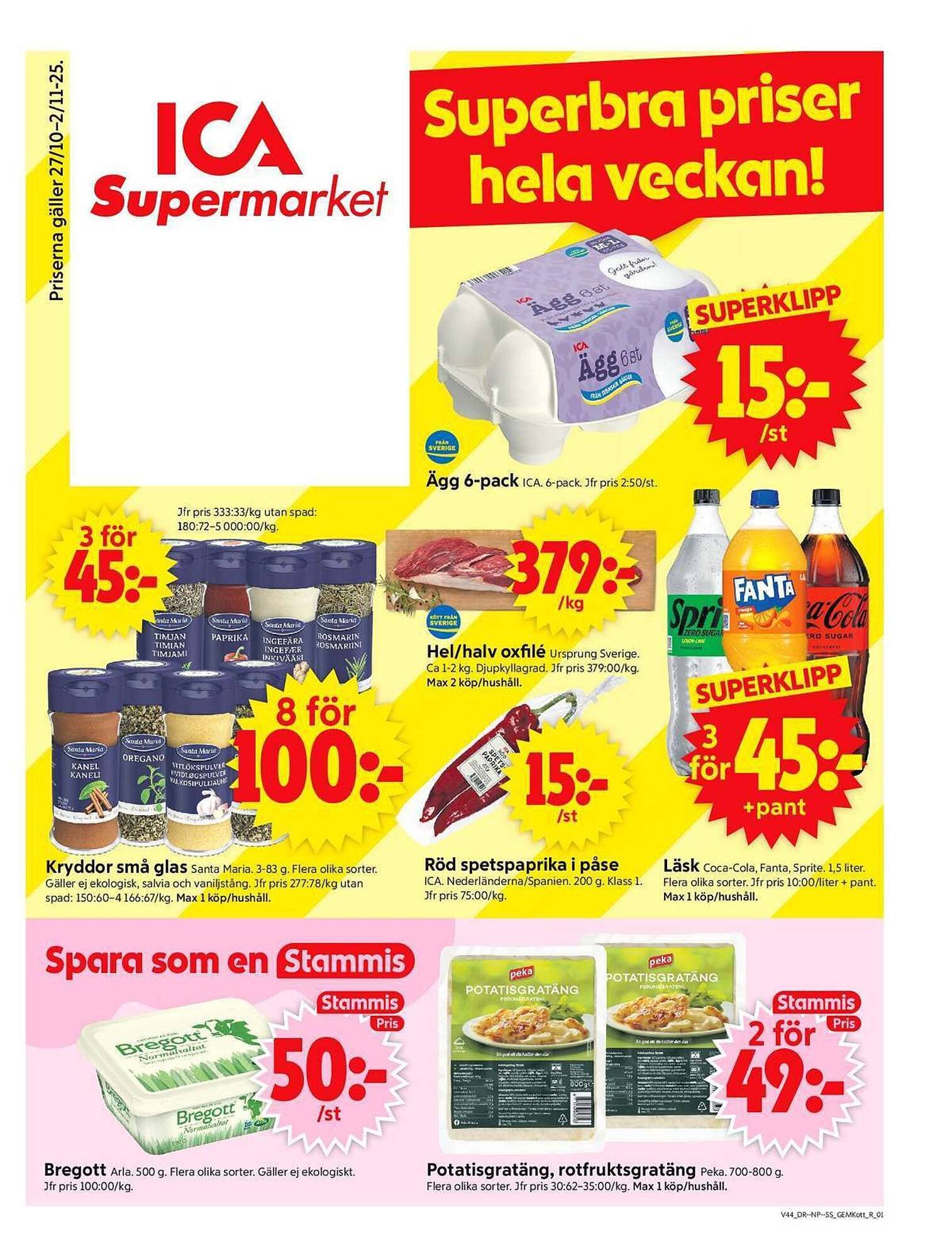 ICA Supermarket reklamblad (2025-10-27 - 2025-11-02)