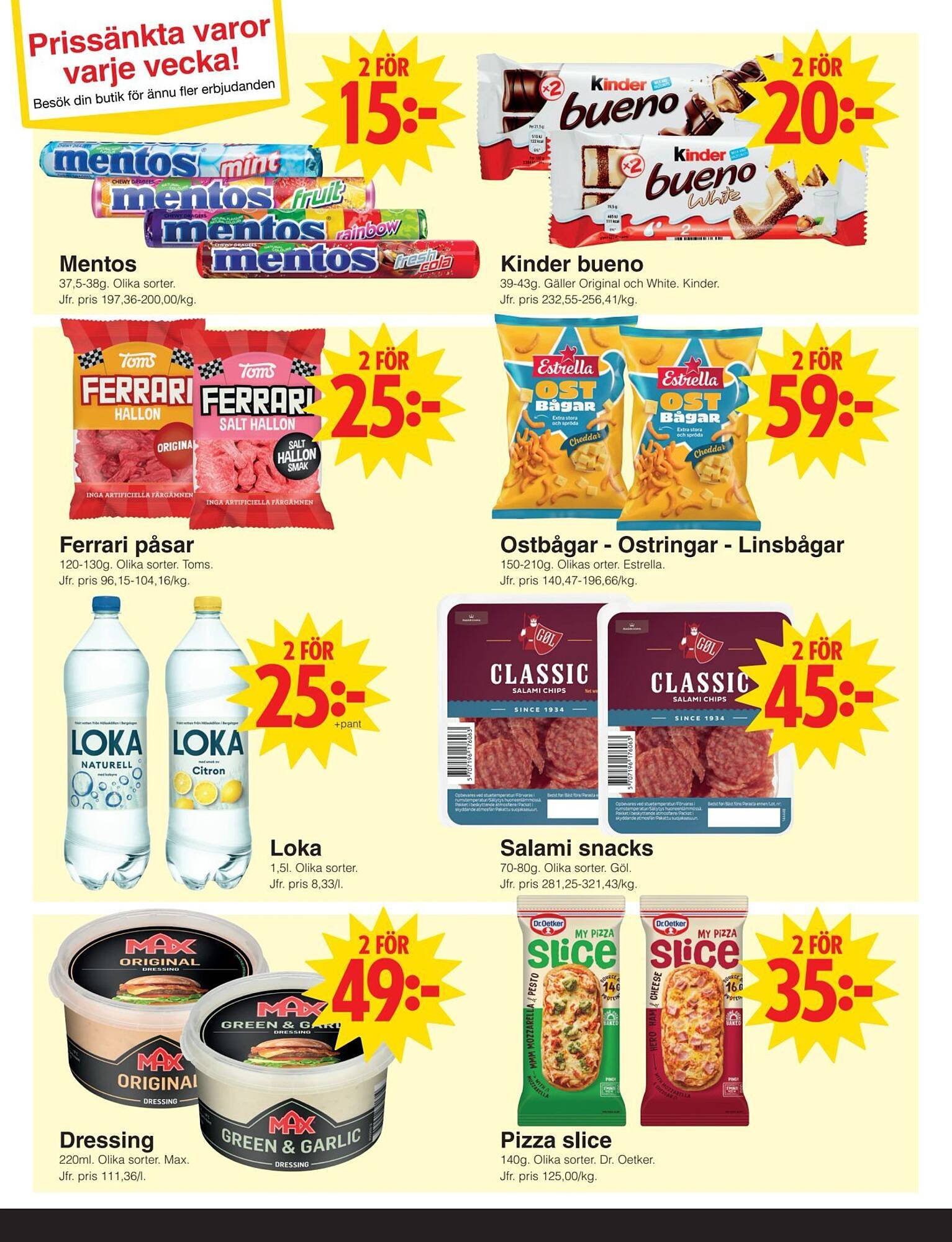 Matöppet reklamblad