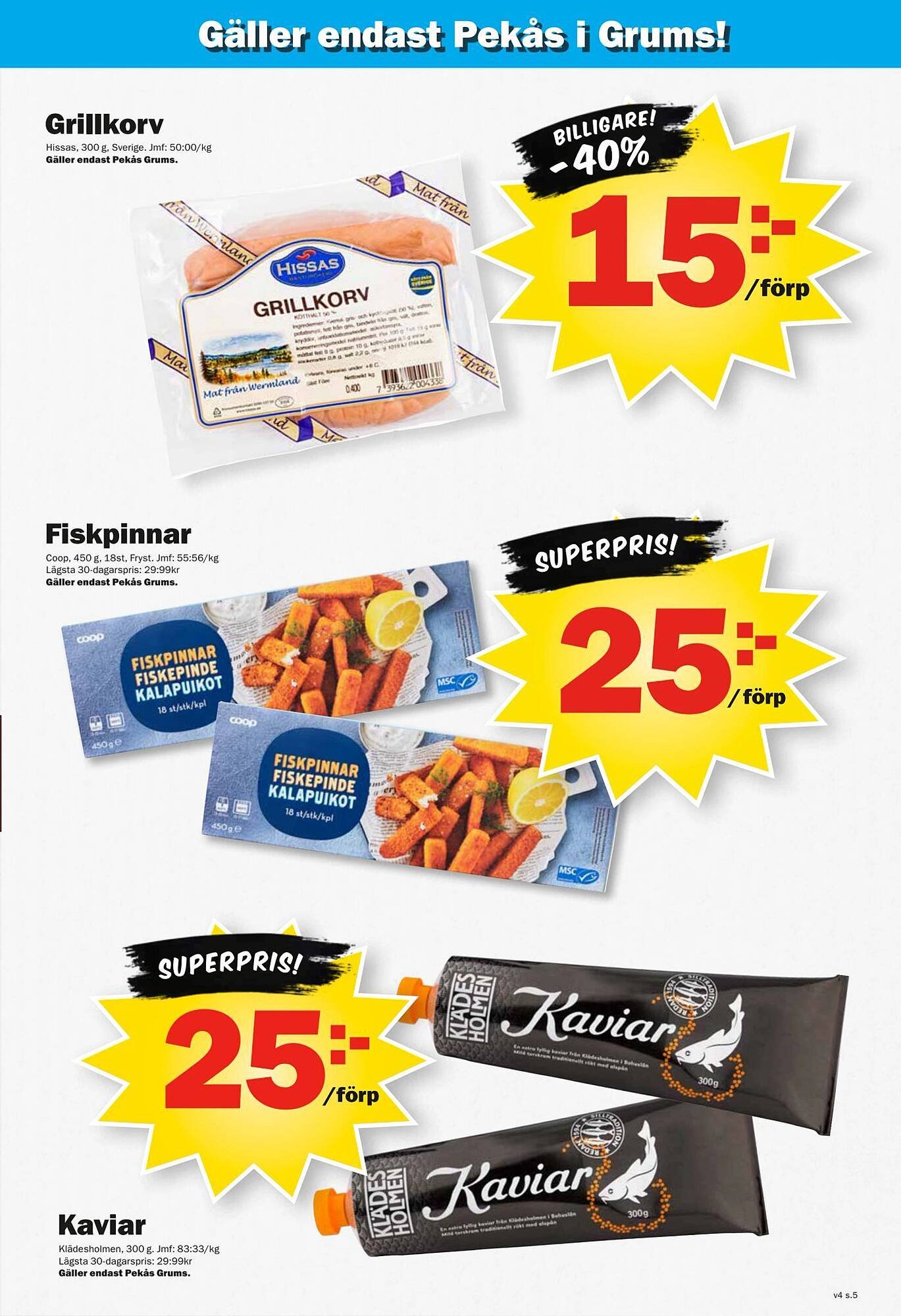 Pekås reklamblad