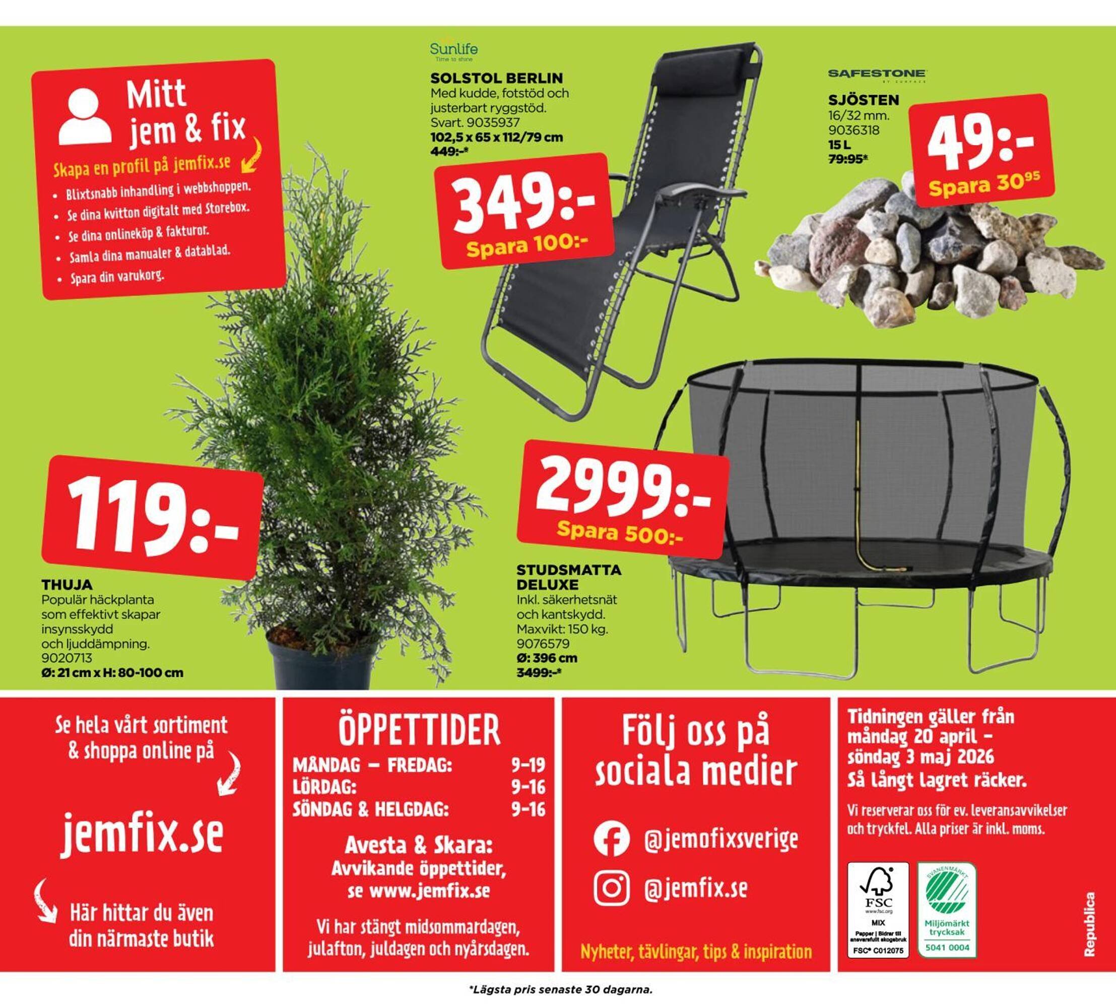 Jem&amp;Fix reklamblad