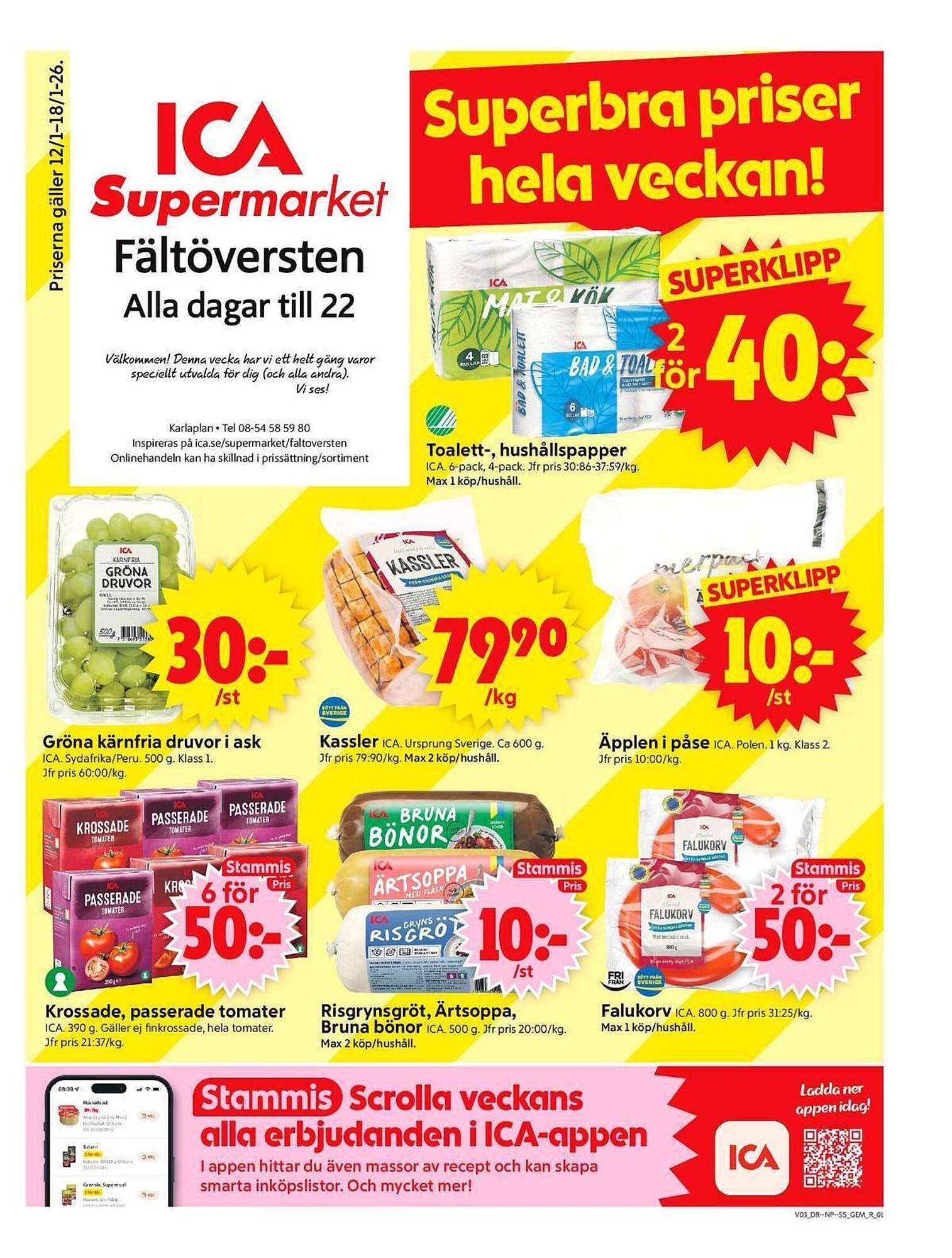 ICA Supermarket reklamblad