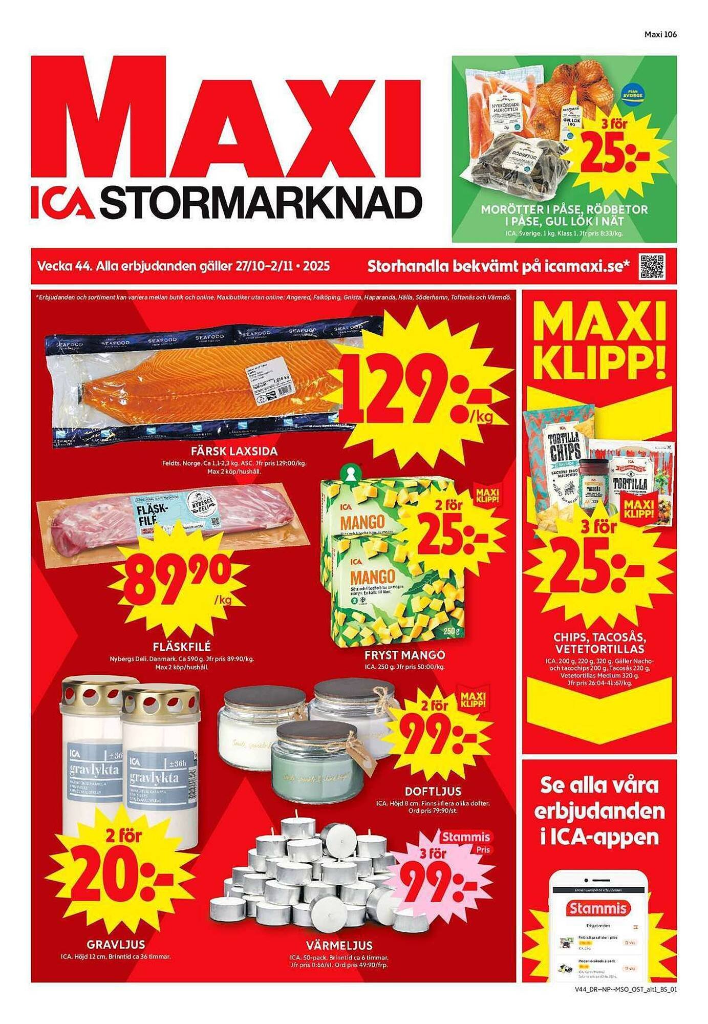 ICA Maxi reklamblad (2025-10-27 - 2025-11-02)