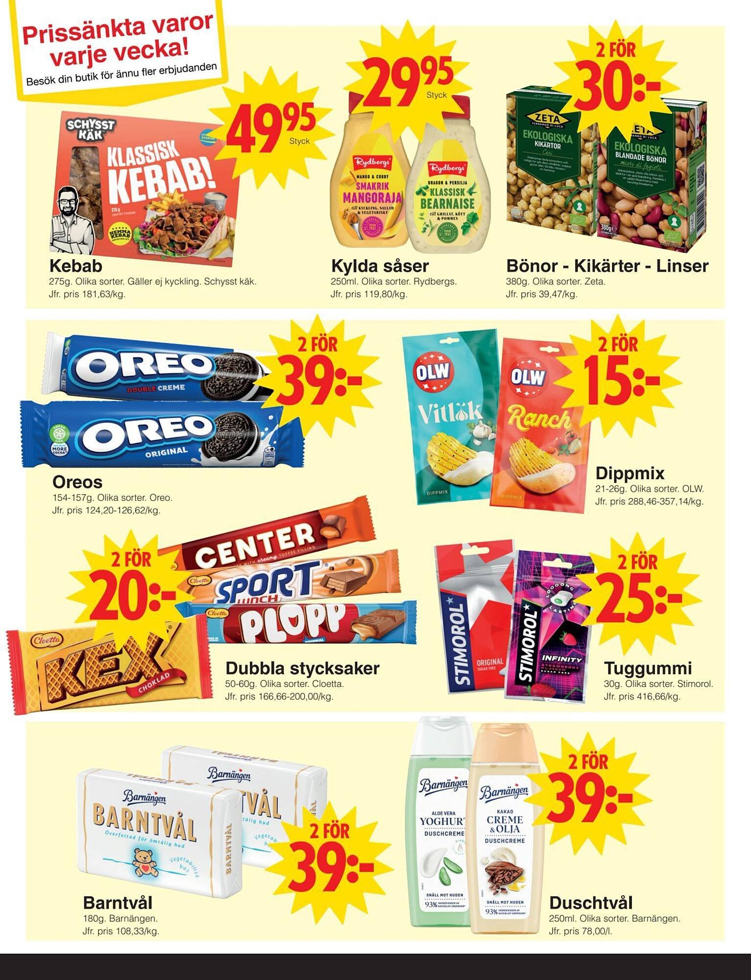 Matöppet reklamblad