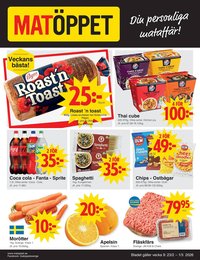 Matöppet reklamblad