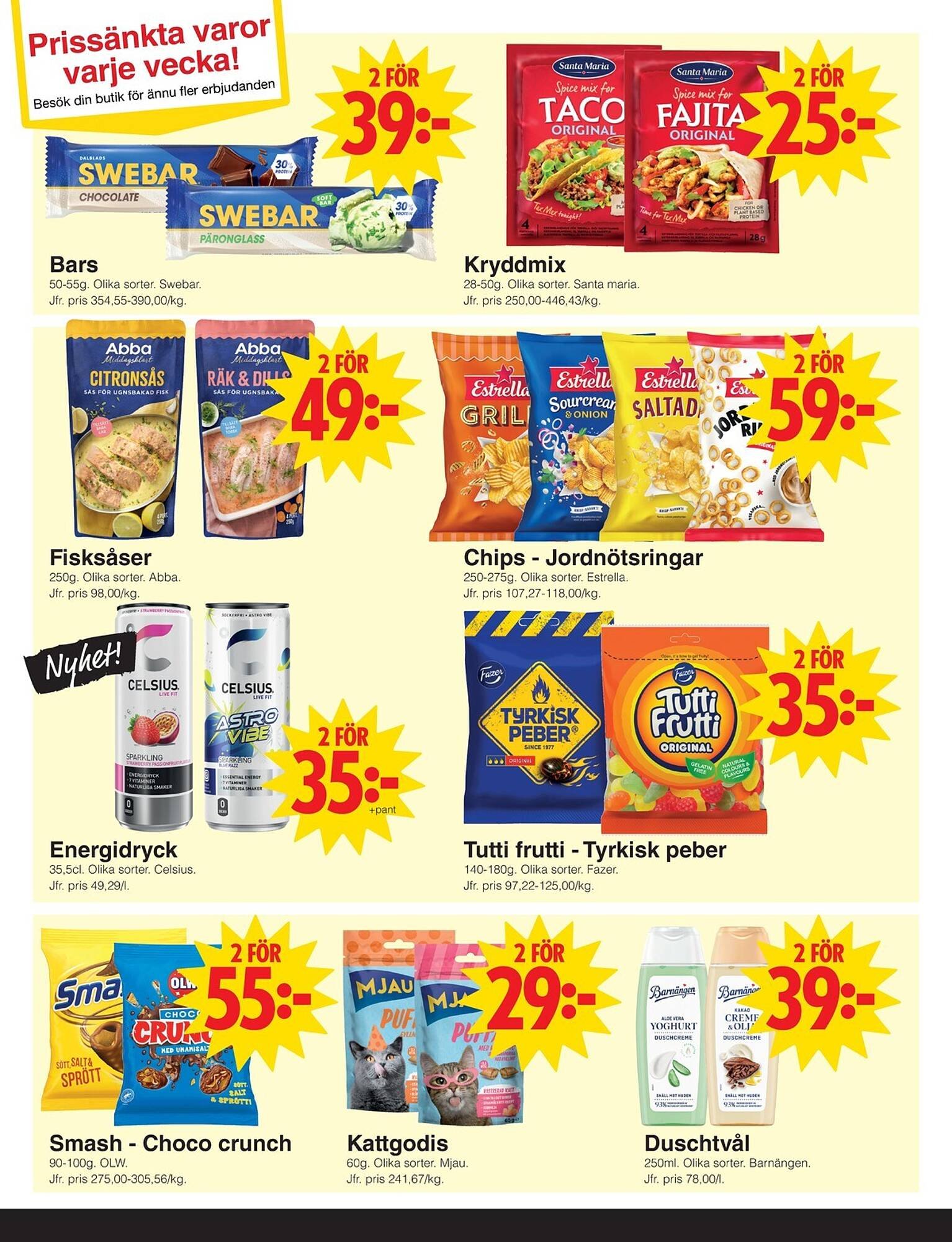 Matöppet reklamblad
