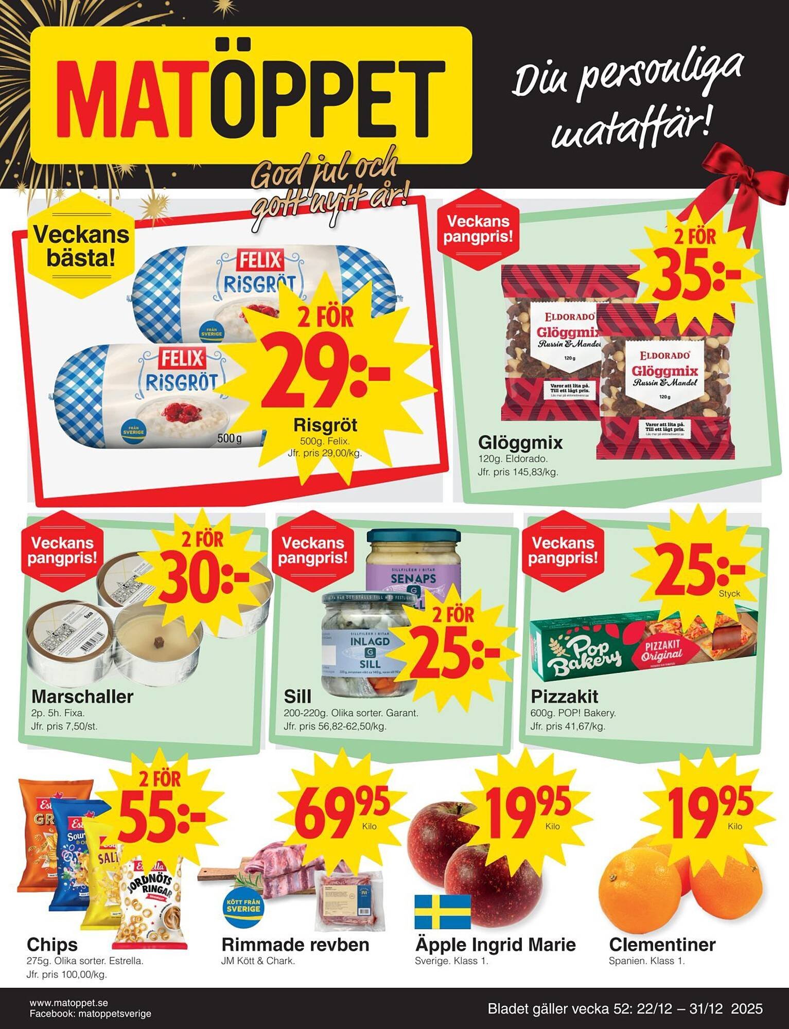 Matöppet reklamblad