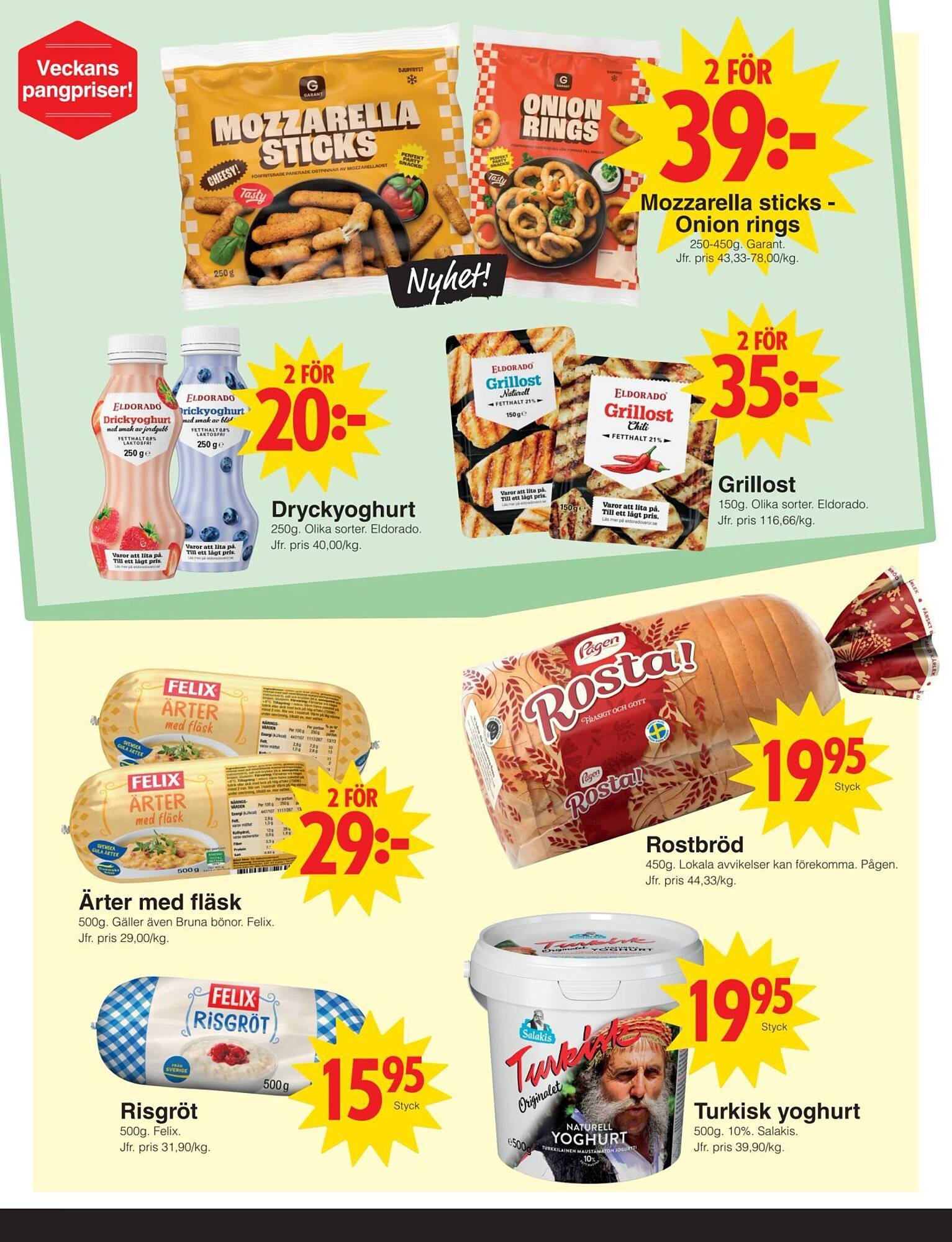 Matöppet reklamblad