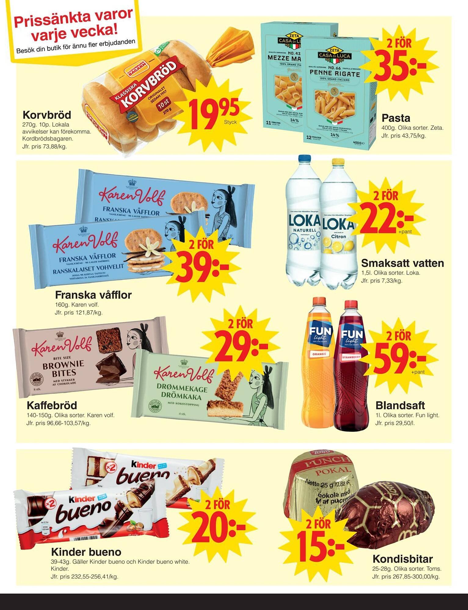 Matöppet reklamblad