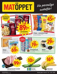 Matöppet reklamblad