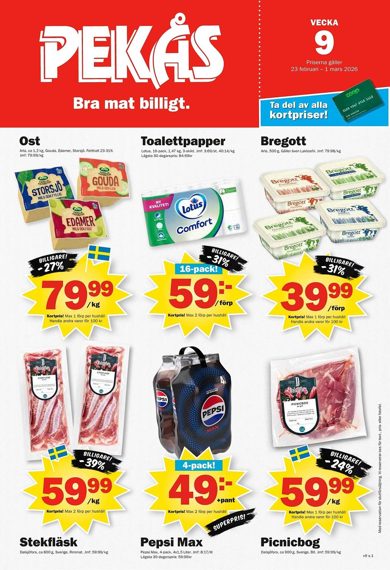 Pekås reklamblad