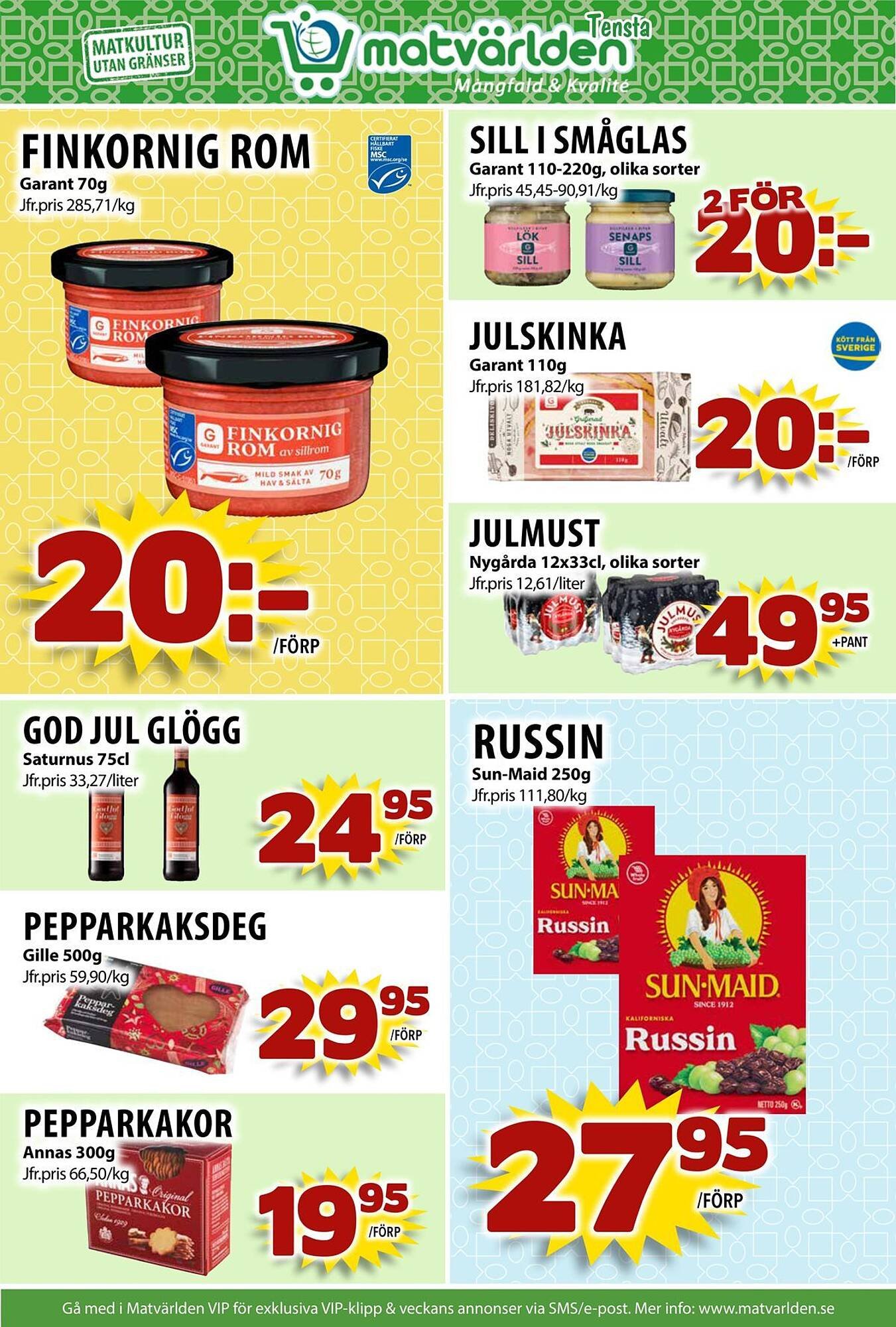 Matvärlden Tensta reklamblad