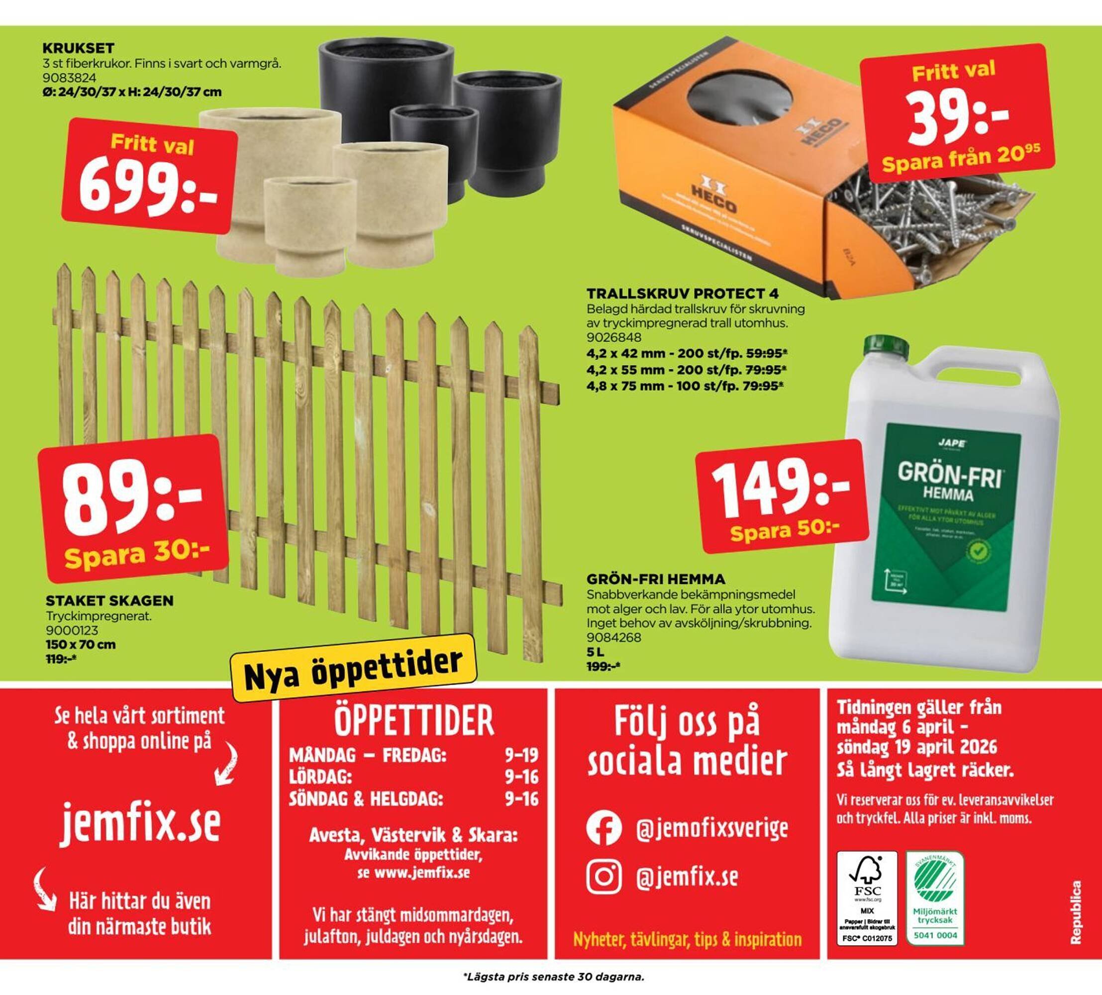Jem&amp;Fix reklamblad