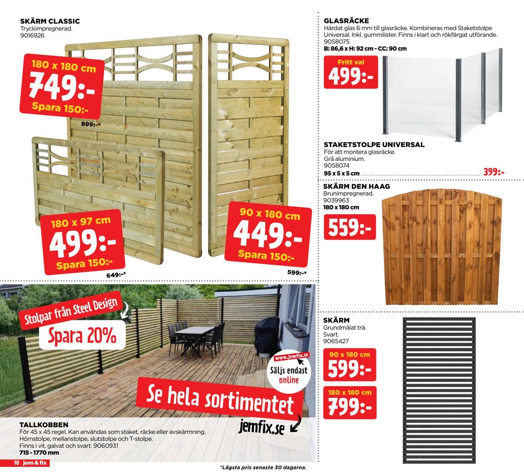 Jem&amp;Fix reklamblad