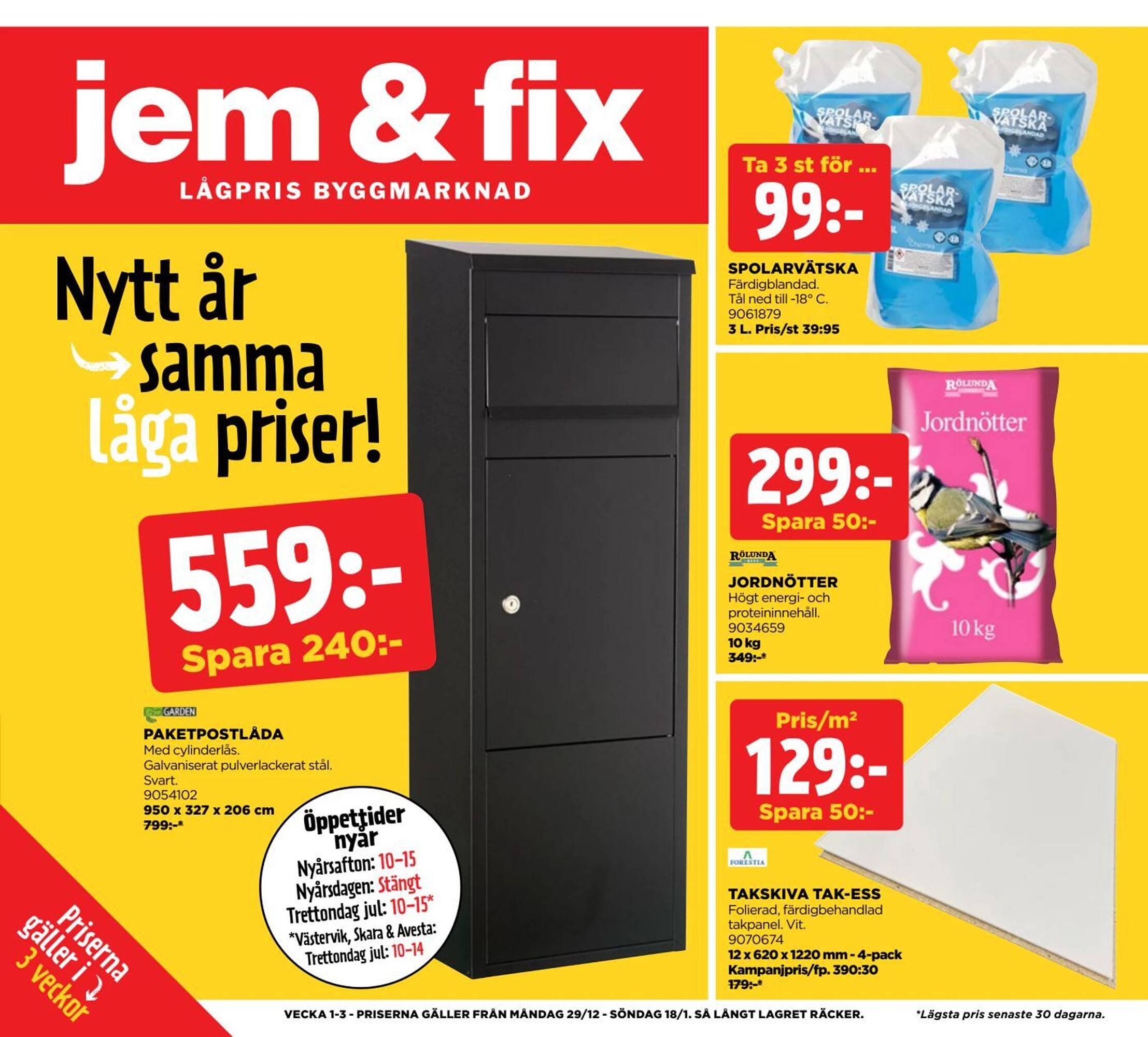 Jem&amp;Fix reklamblad (2025-12-29 - 2026-01-19)