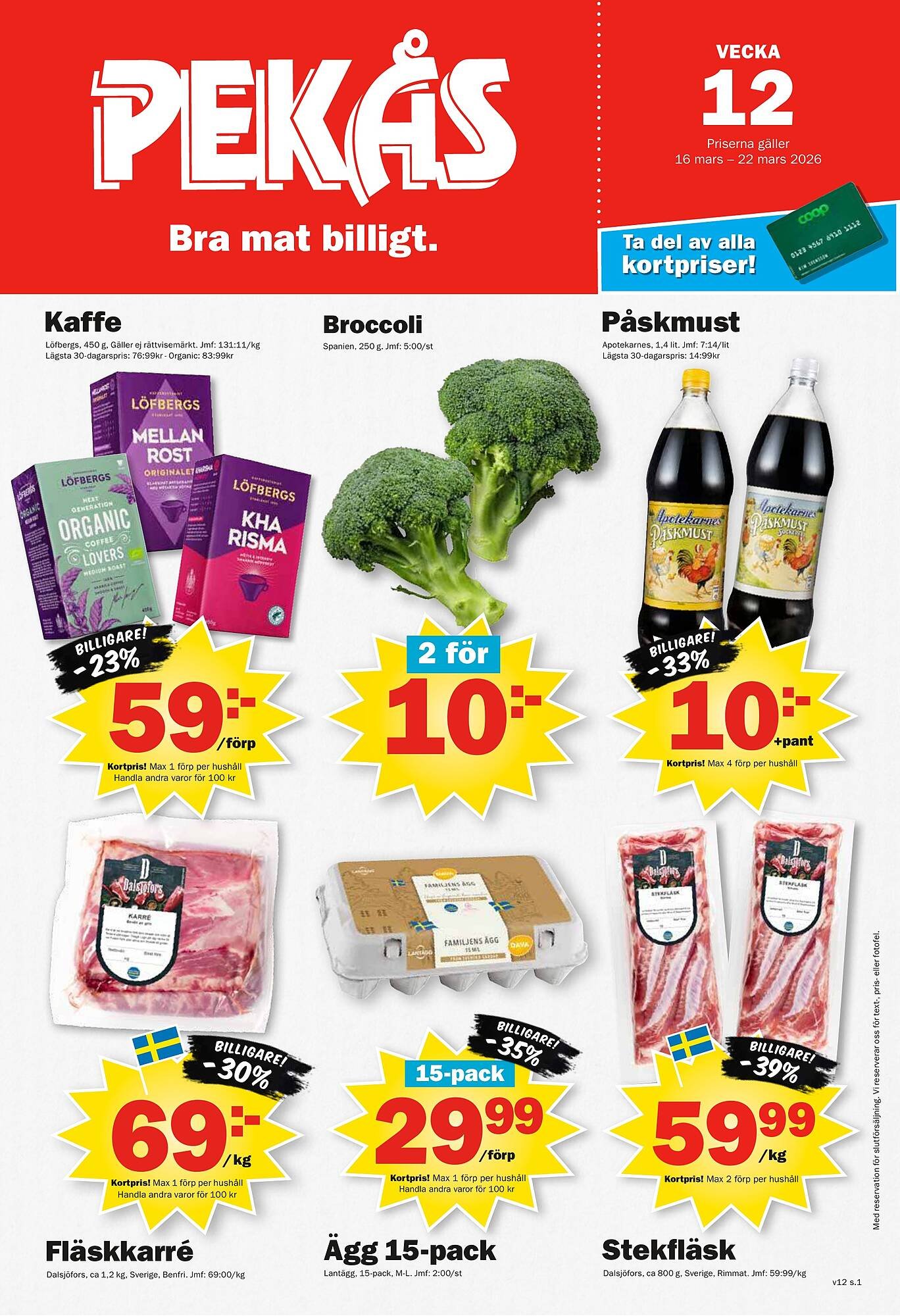 Pekås reklamblad