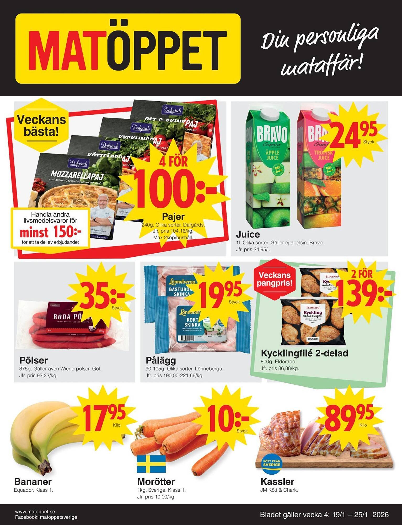Matöppet reklamblad