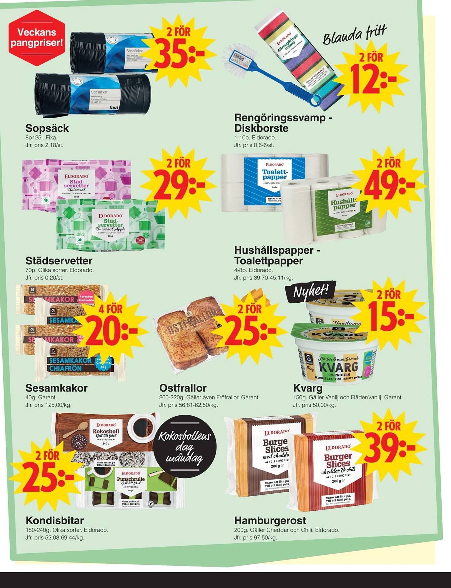 Matöppet reklamblad