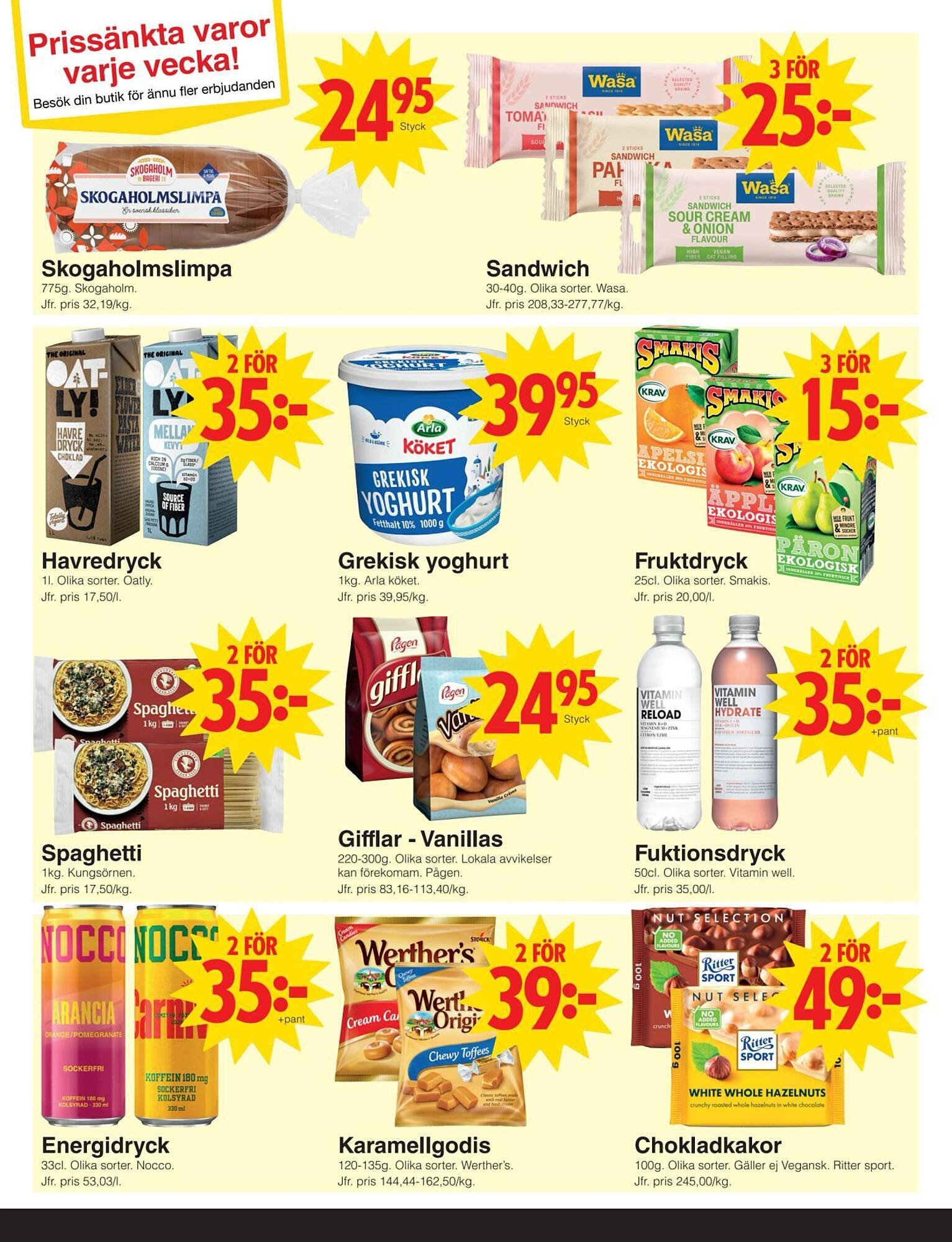 Matöppet reklamblad