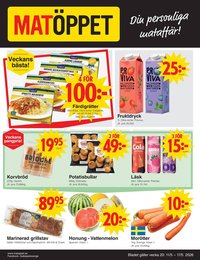 Matöppet reklamblad