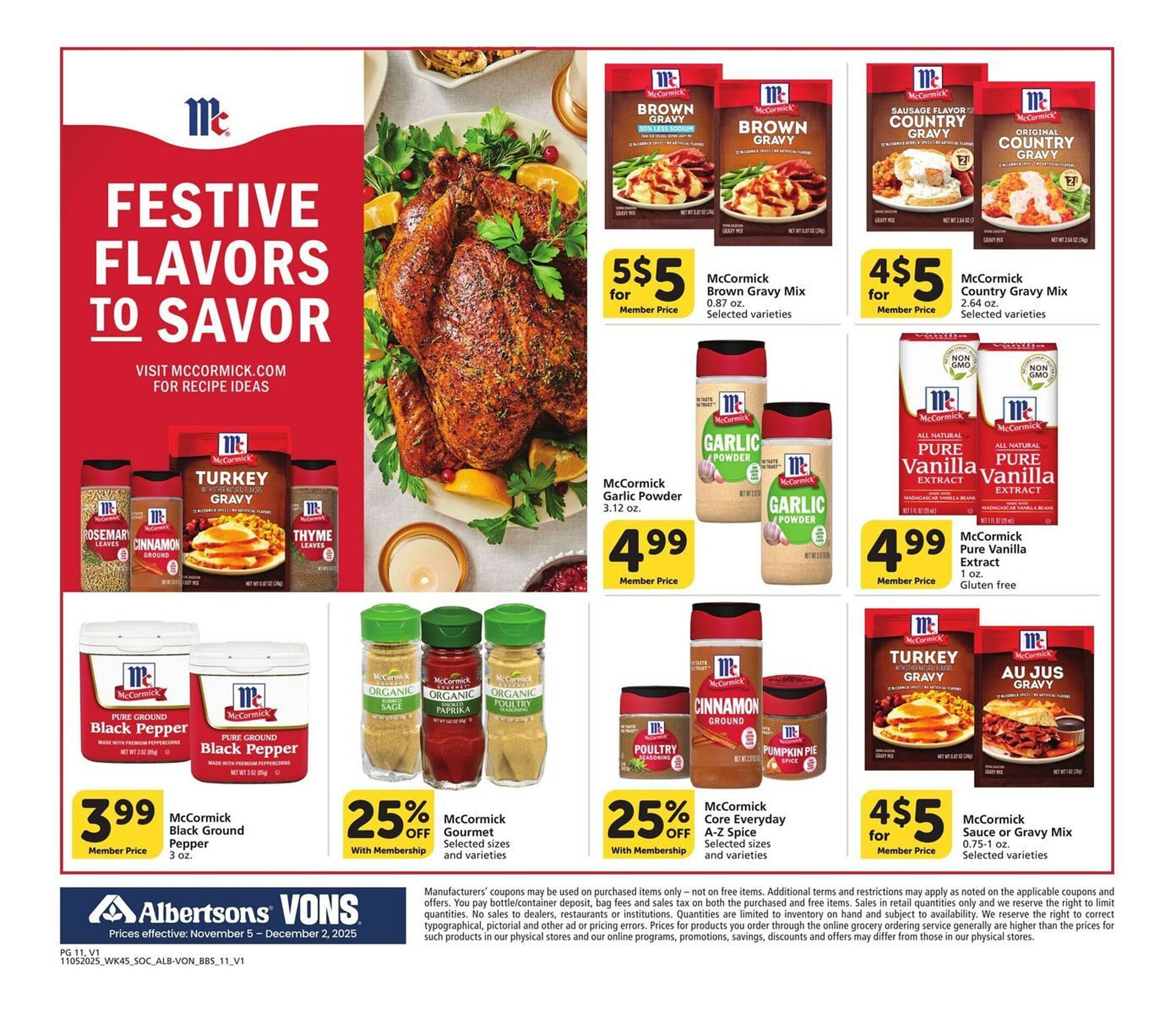 Albertsons weekly ad (2025-11-05 - 2025-12-02) | 11