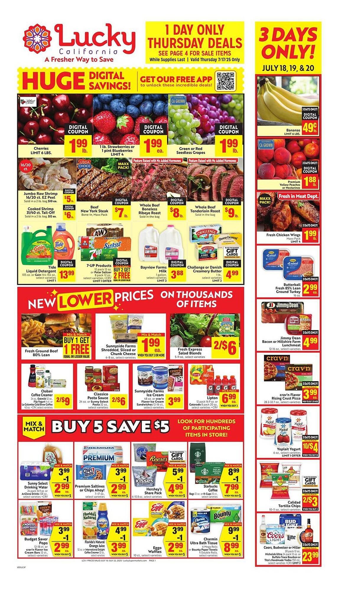 Lucky Supermarkets Weekly Ad (2025-07-17 - 2025-07-22) | 1