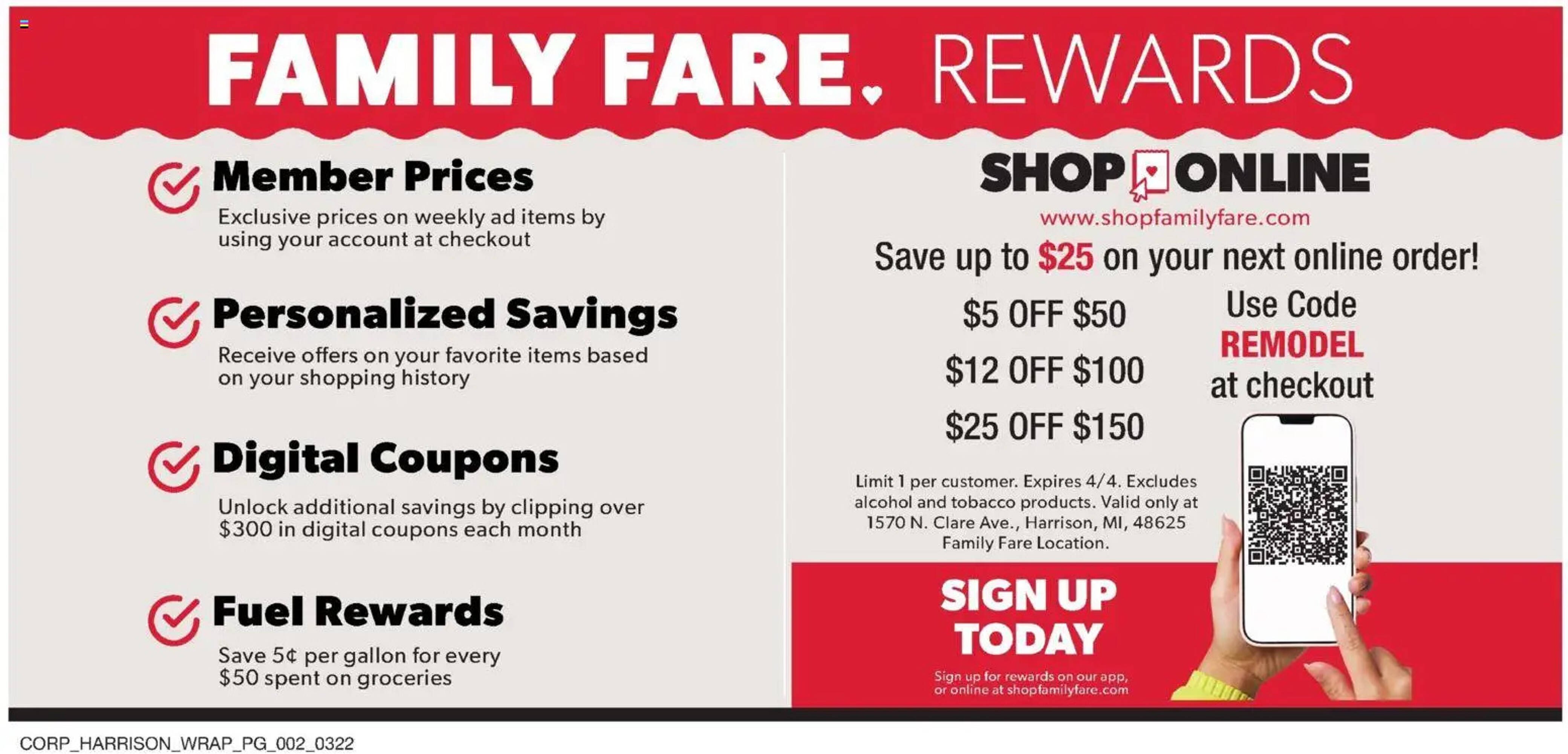 Family Fare weekly ad
