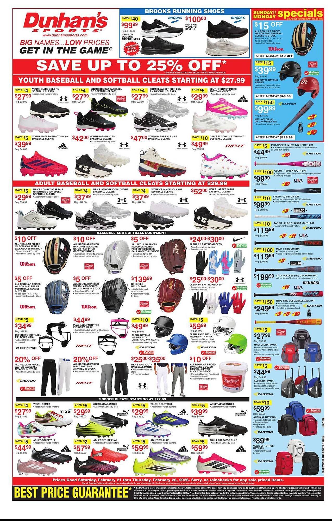 Dunham's Sports weekly ad
