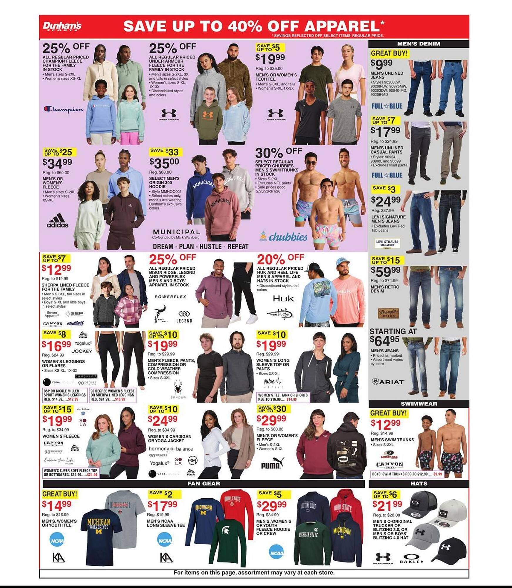 Dunham's Sports weekly ad
