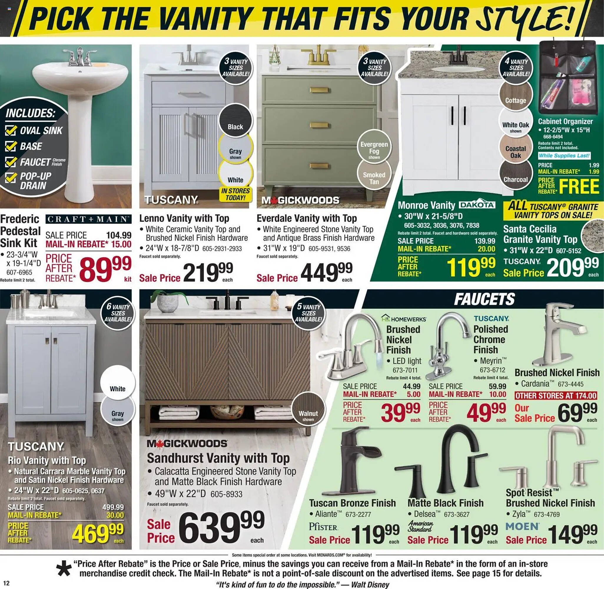 Menards weekly ad
