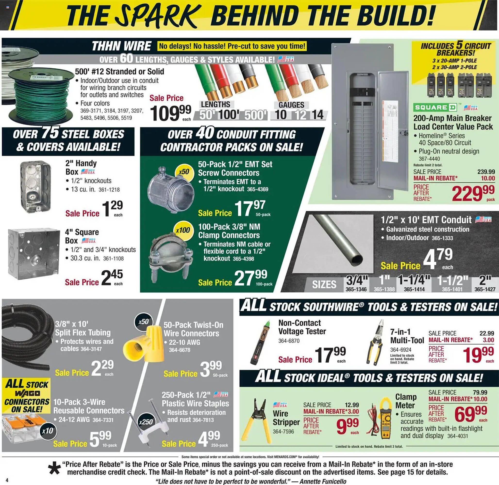 Menards weekly ad