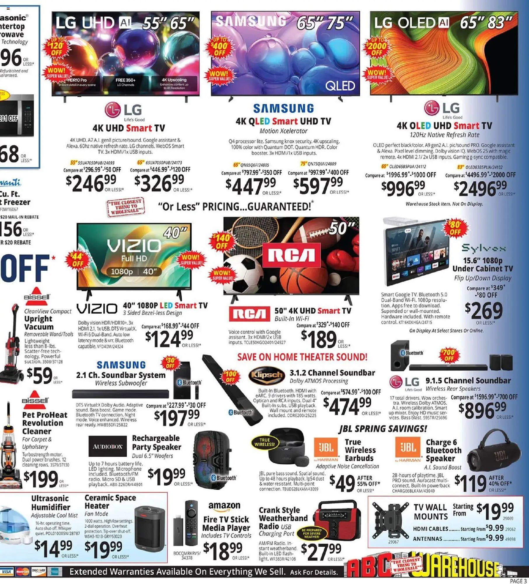 ABC Warehouse weekly ad