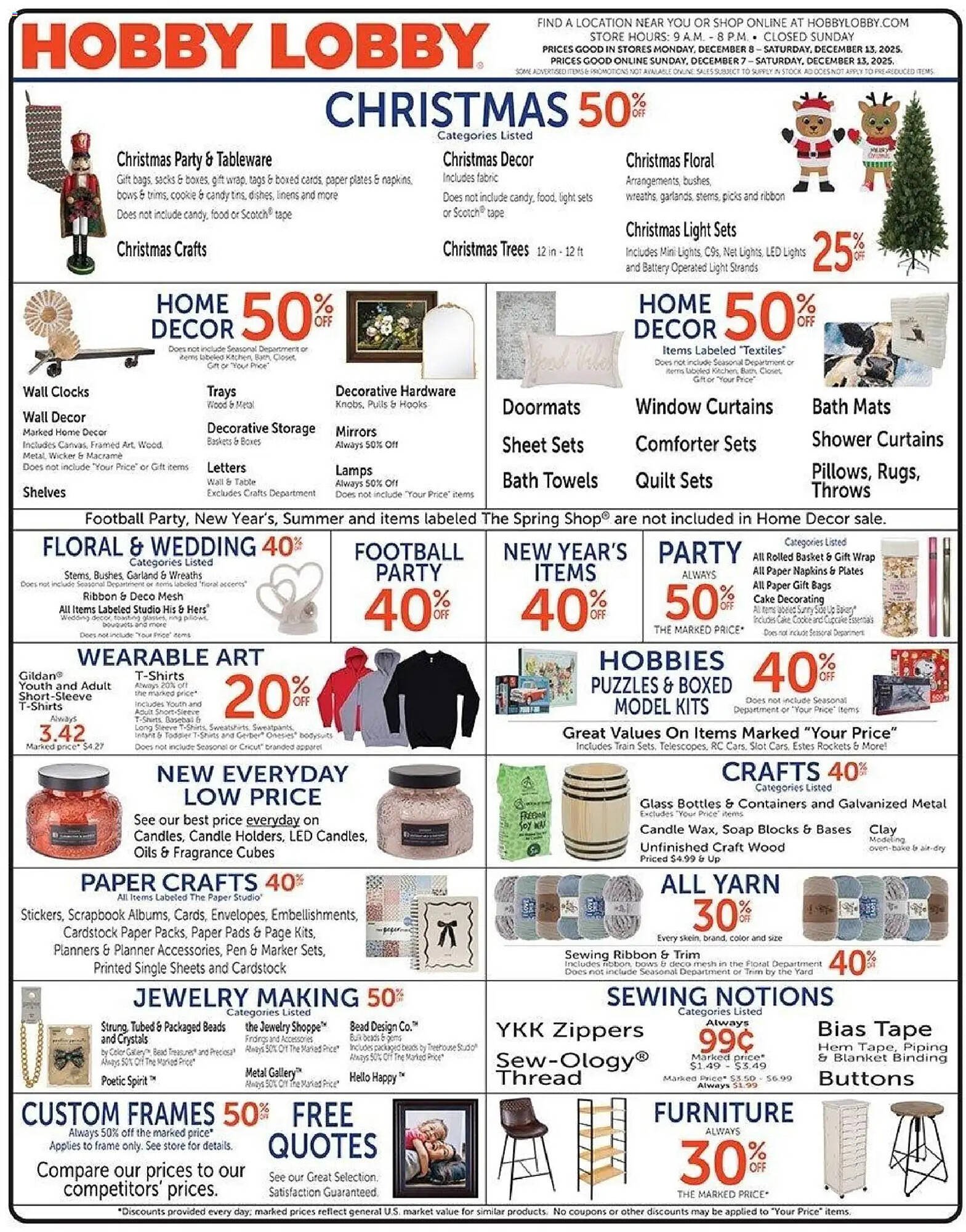 Hobby Lobby weekly ad