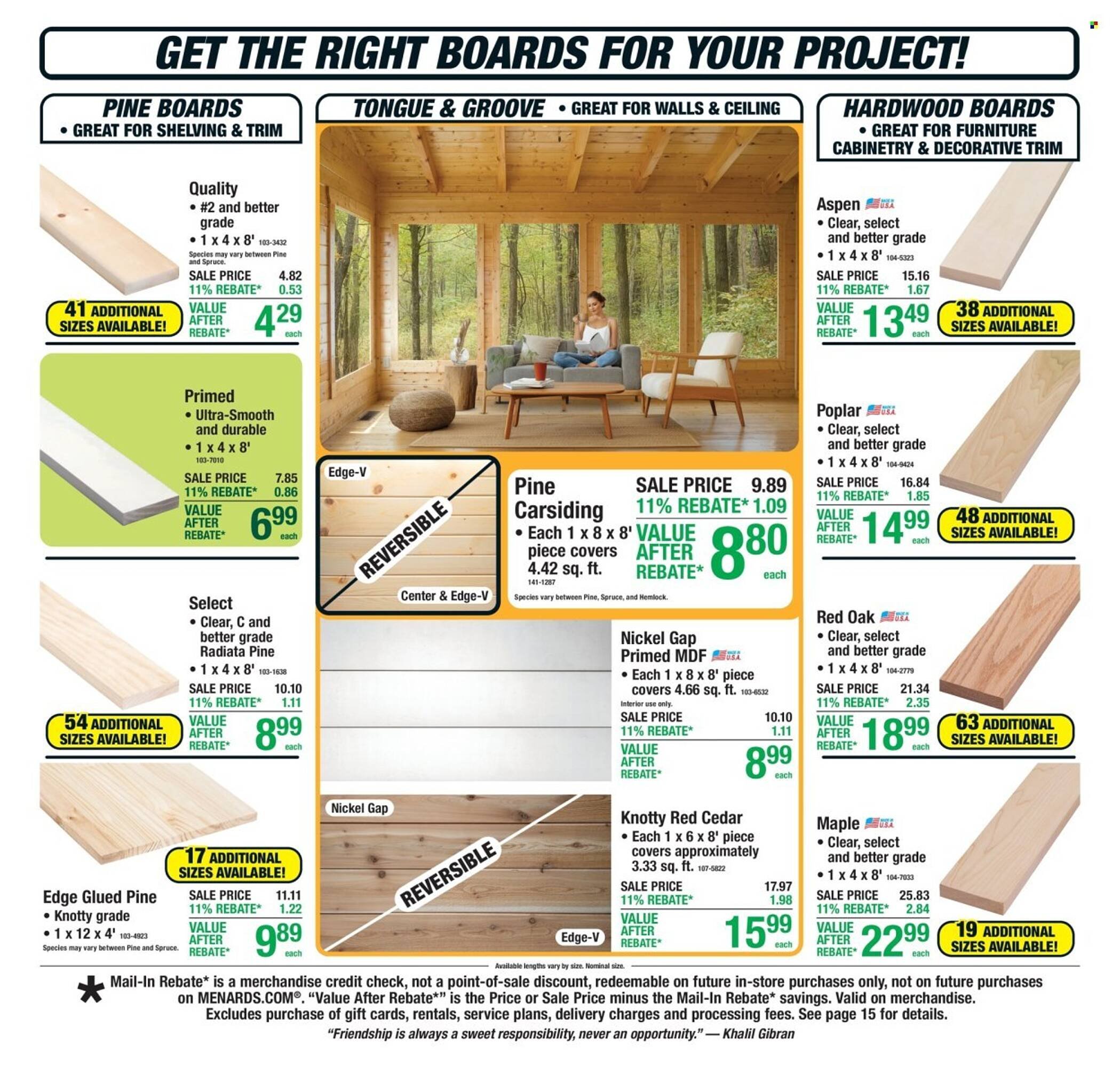 Menards weekly ad