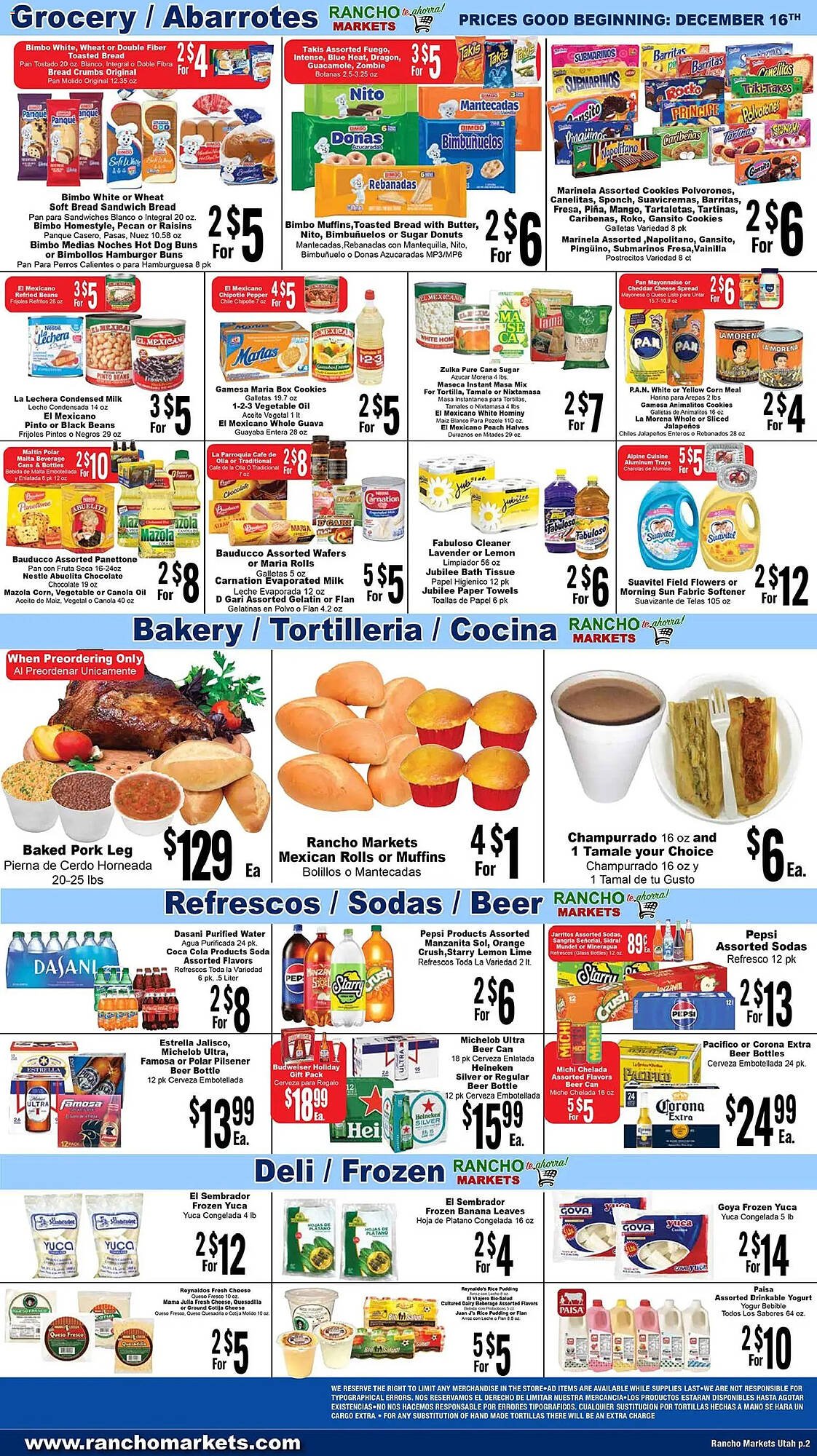 Rancho Markets weekly ad