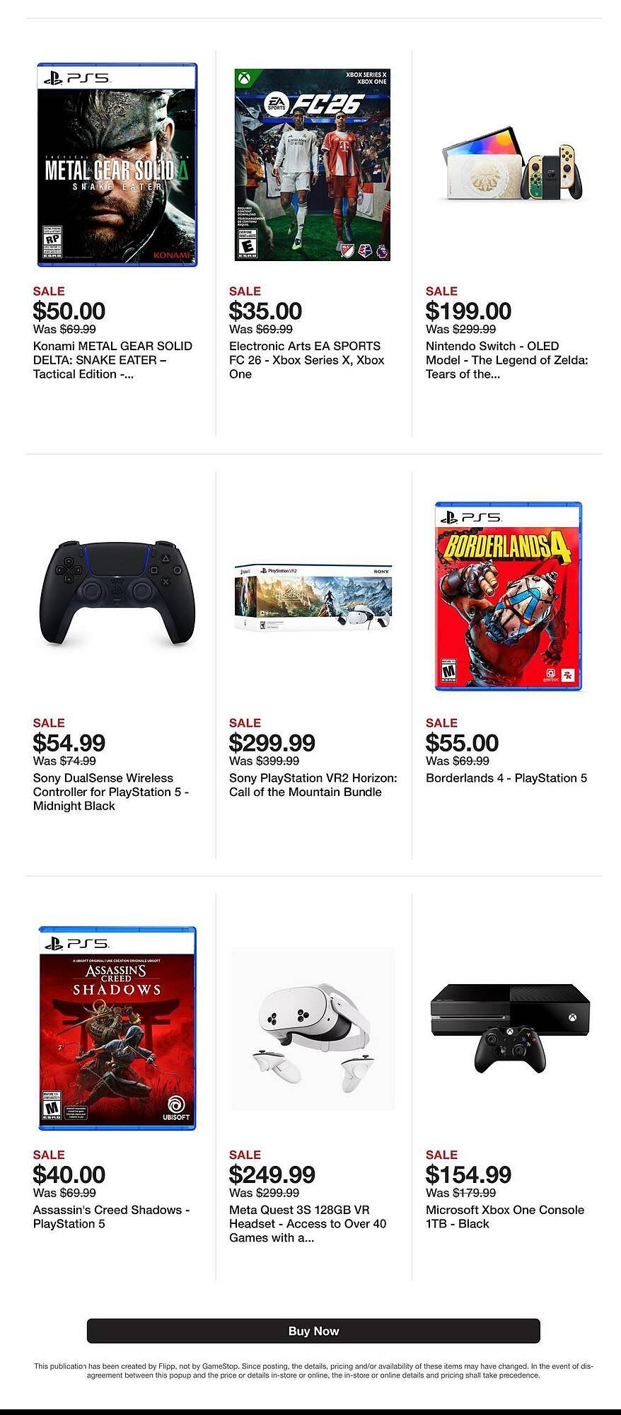 Game Stop weekly ad