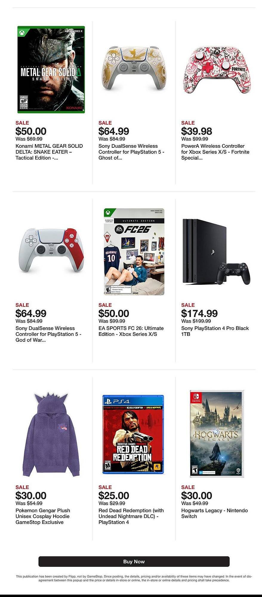 Game Stop weekly ad