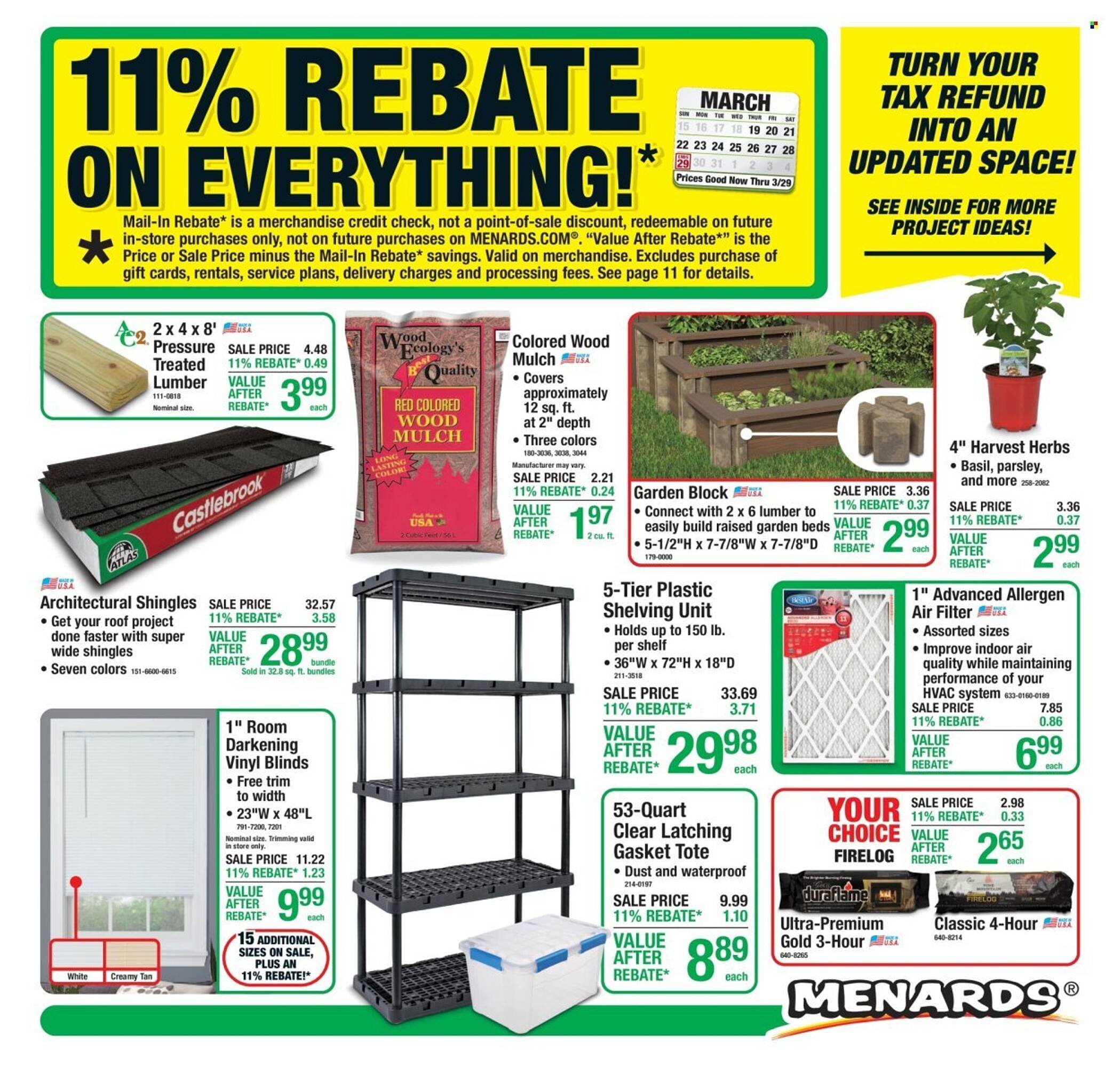 Menards weekly ad